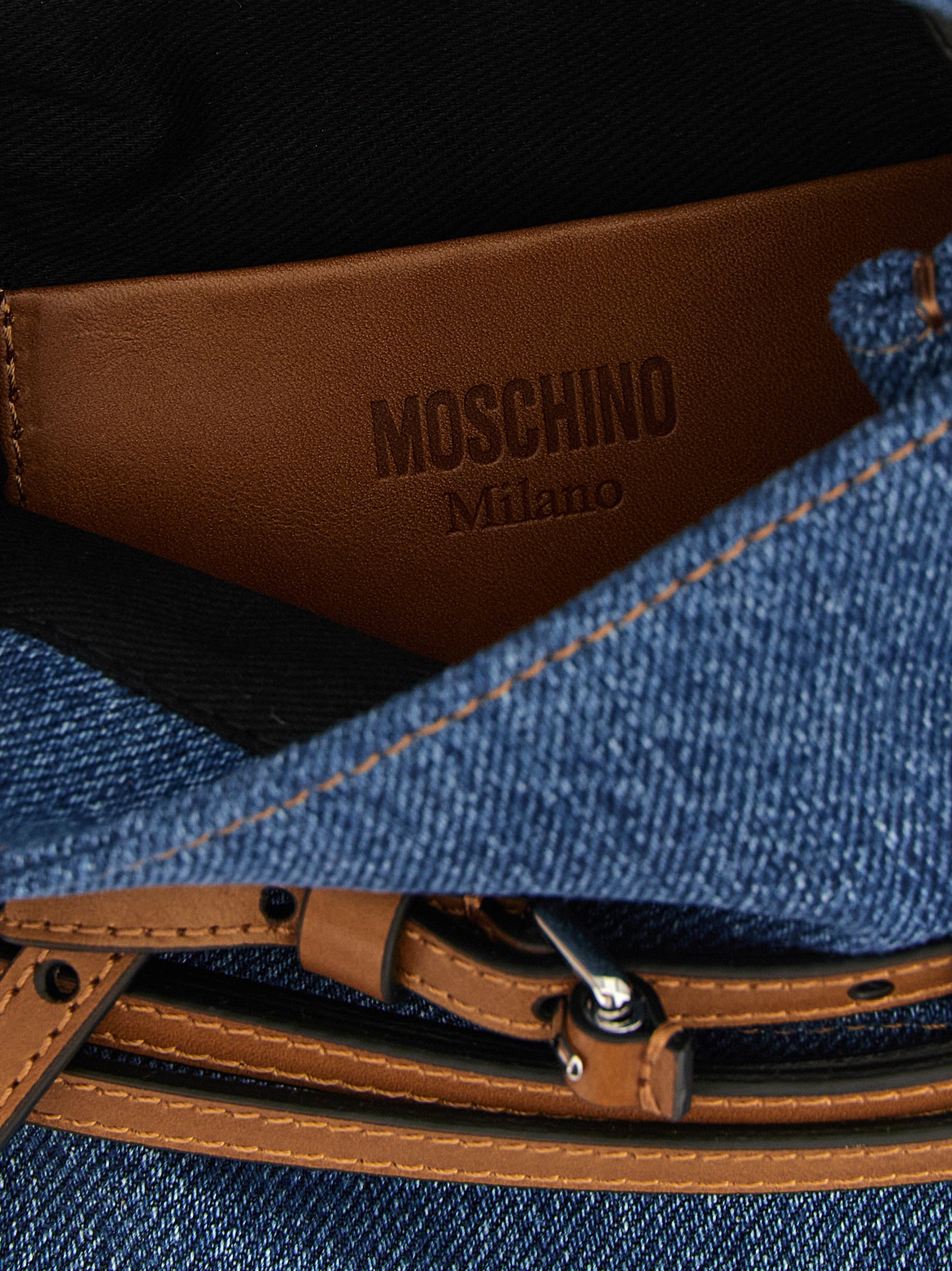 Moschino Blue Cotton Handbag Moschino