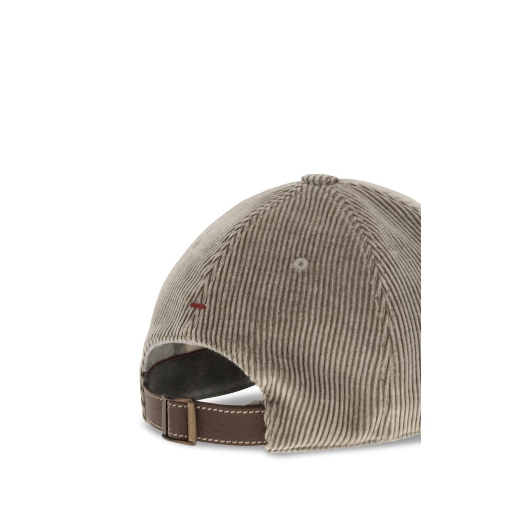 Brunello Cucinelli Beige Cotton Cap (Baseball Hat) Brunello Cucinelli
