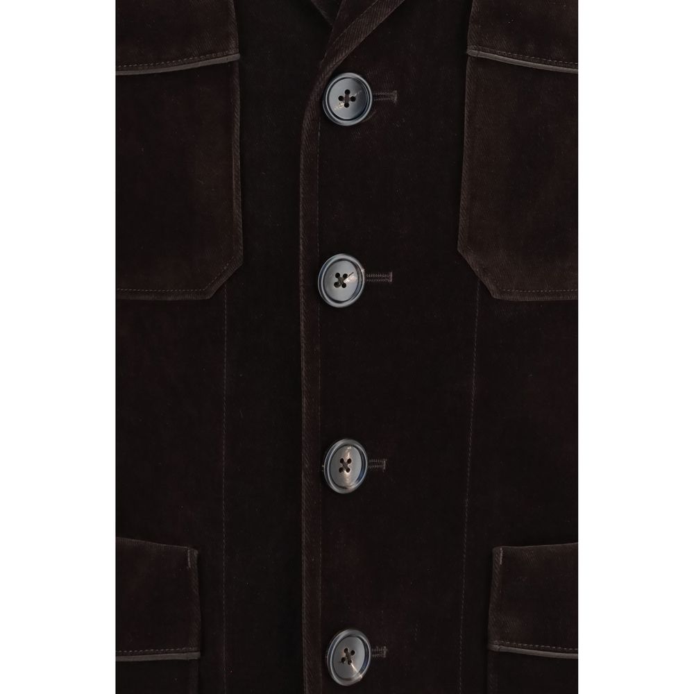 Tom Ford Brown Cotton Blazer Tom Ford