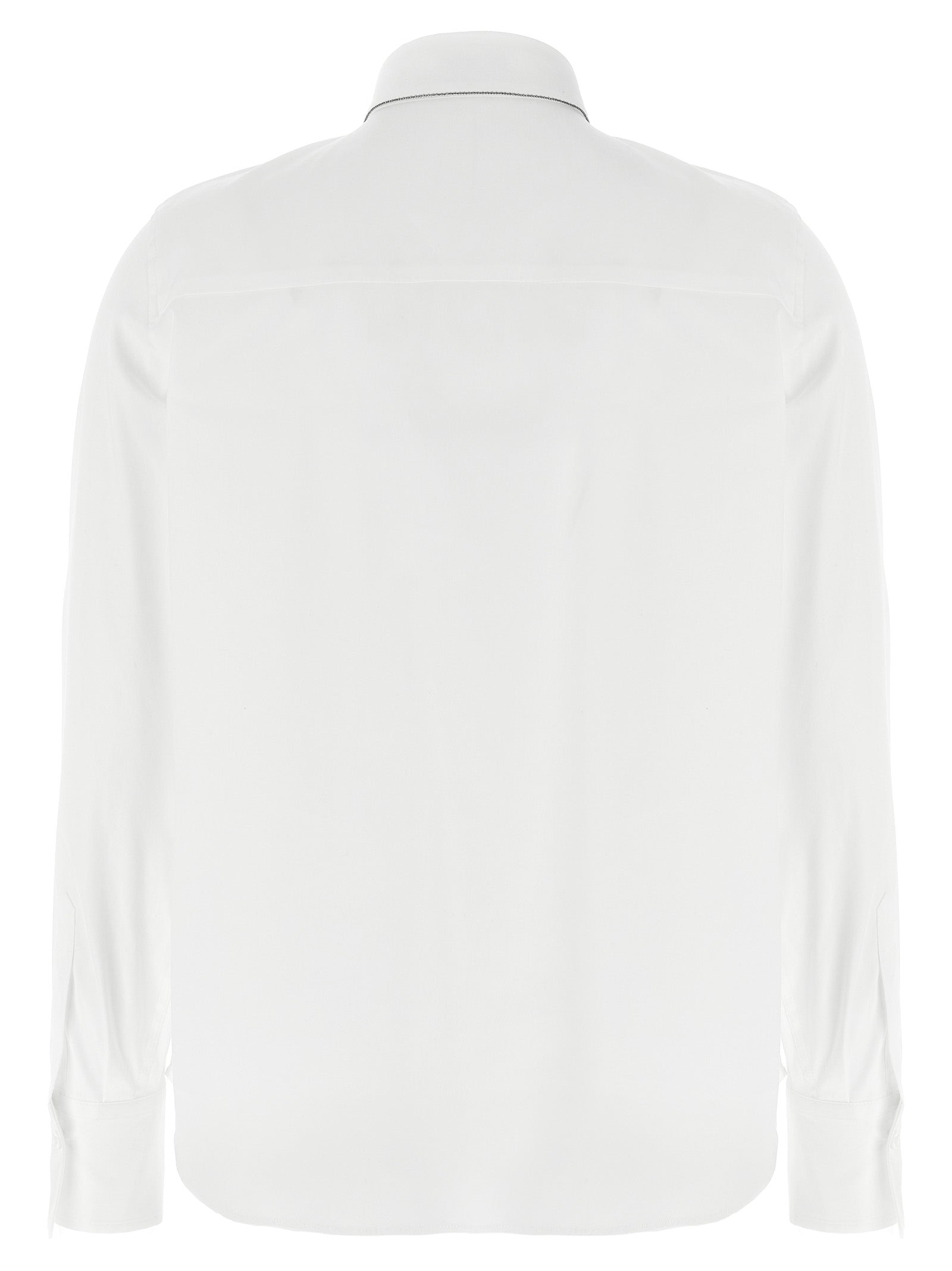 Brunello Cucinelli White Cotton Blouse Brunello Cucinelli