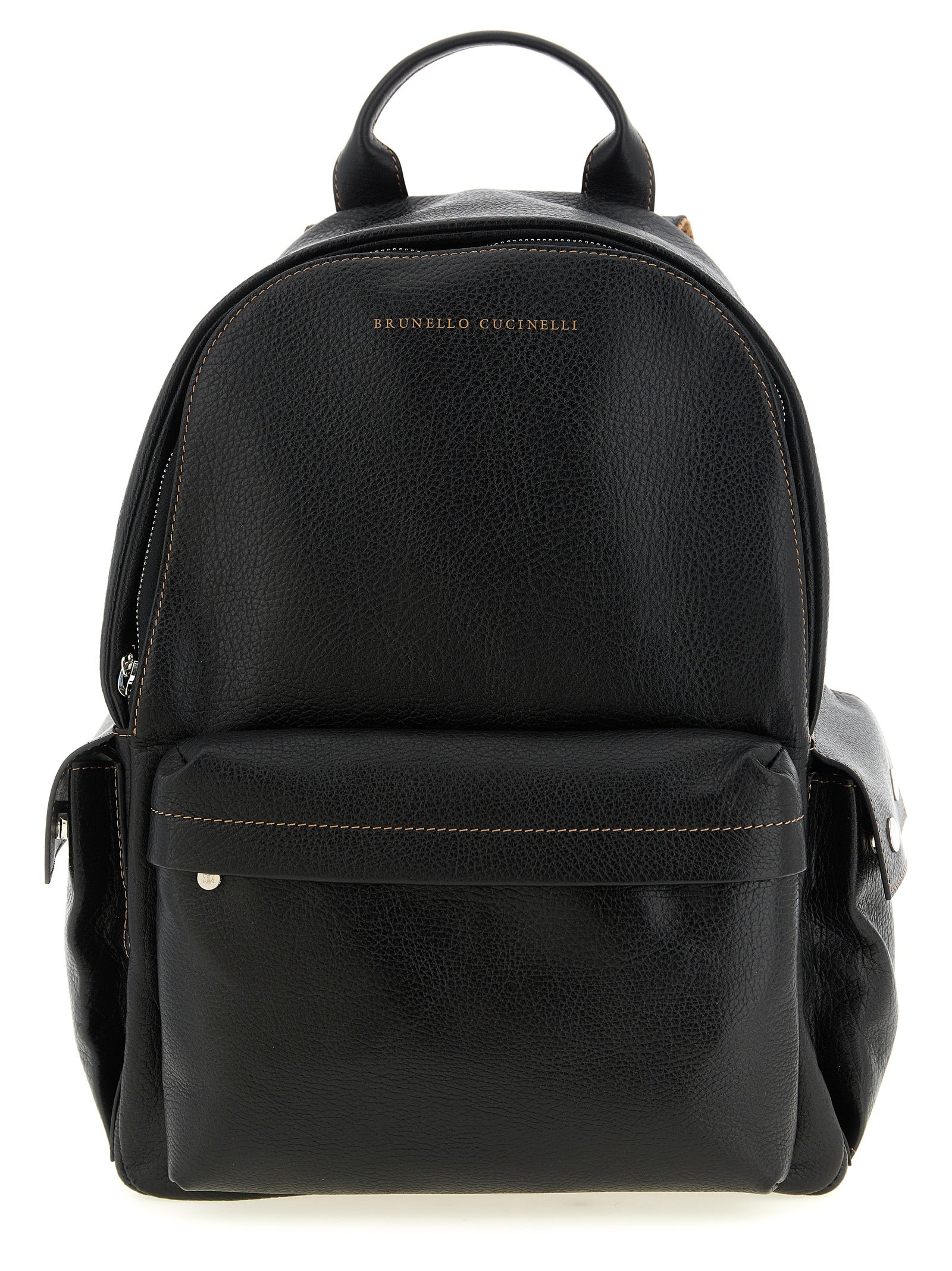 Brunello Cucinelli Black Calfskin Backpack Brunello Cucinelli