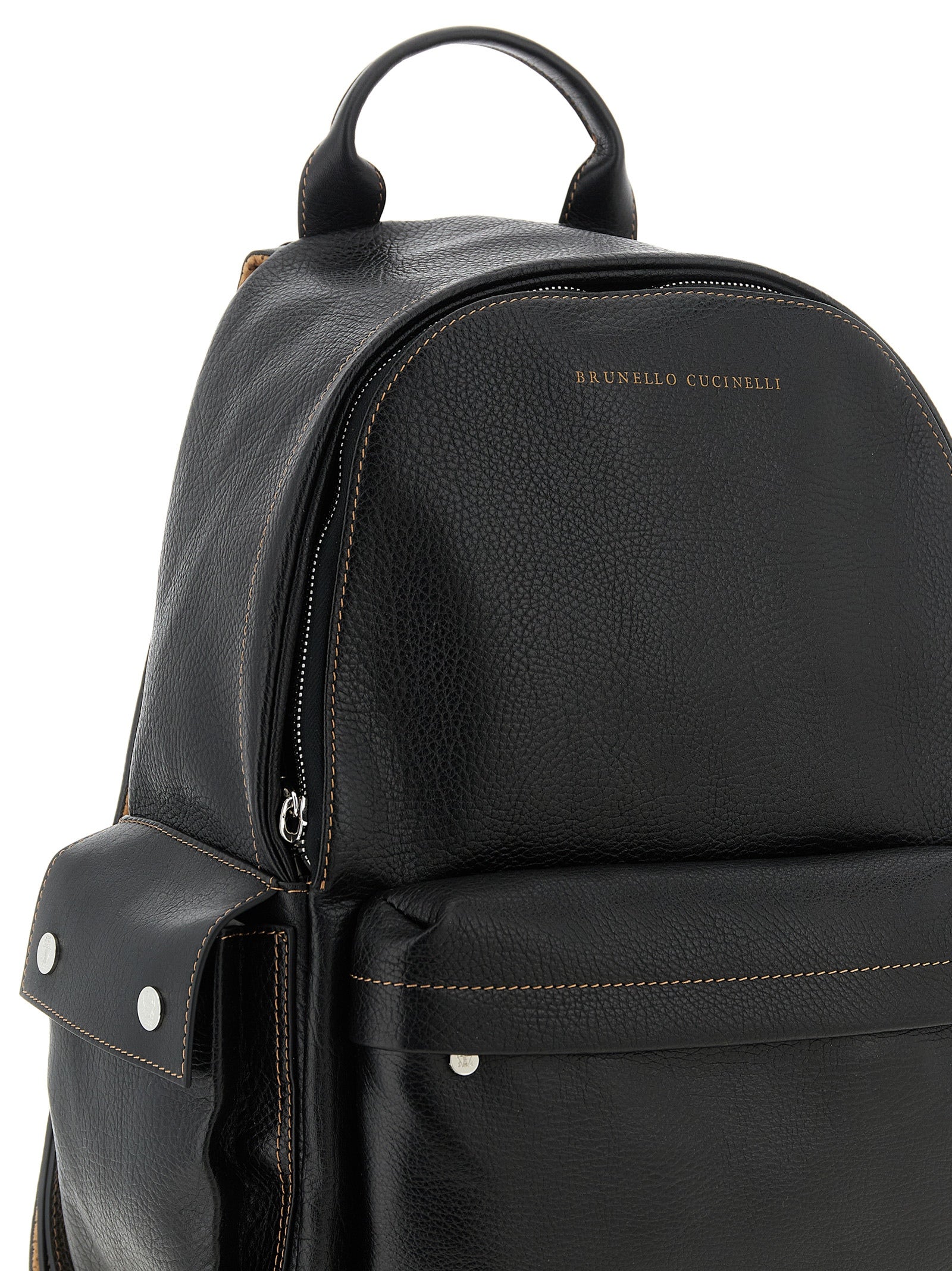 Brunello Cucinelli Black Calfskin Backpack Brunello Cucinelli