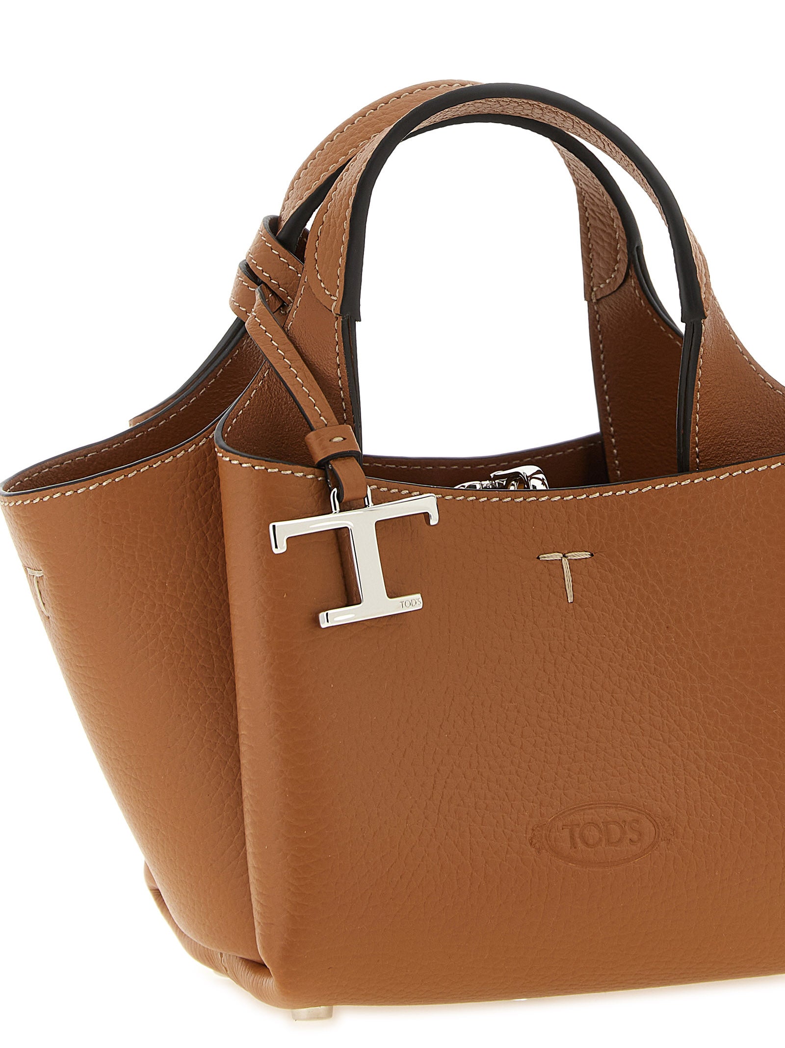 Tod's Brown Calfskin Handbag Tod's