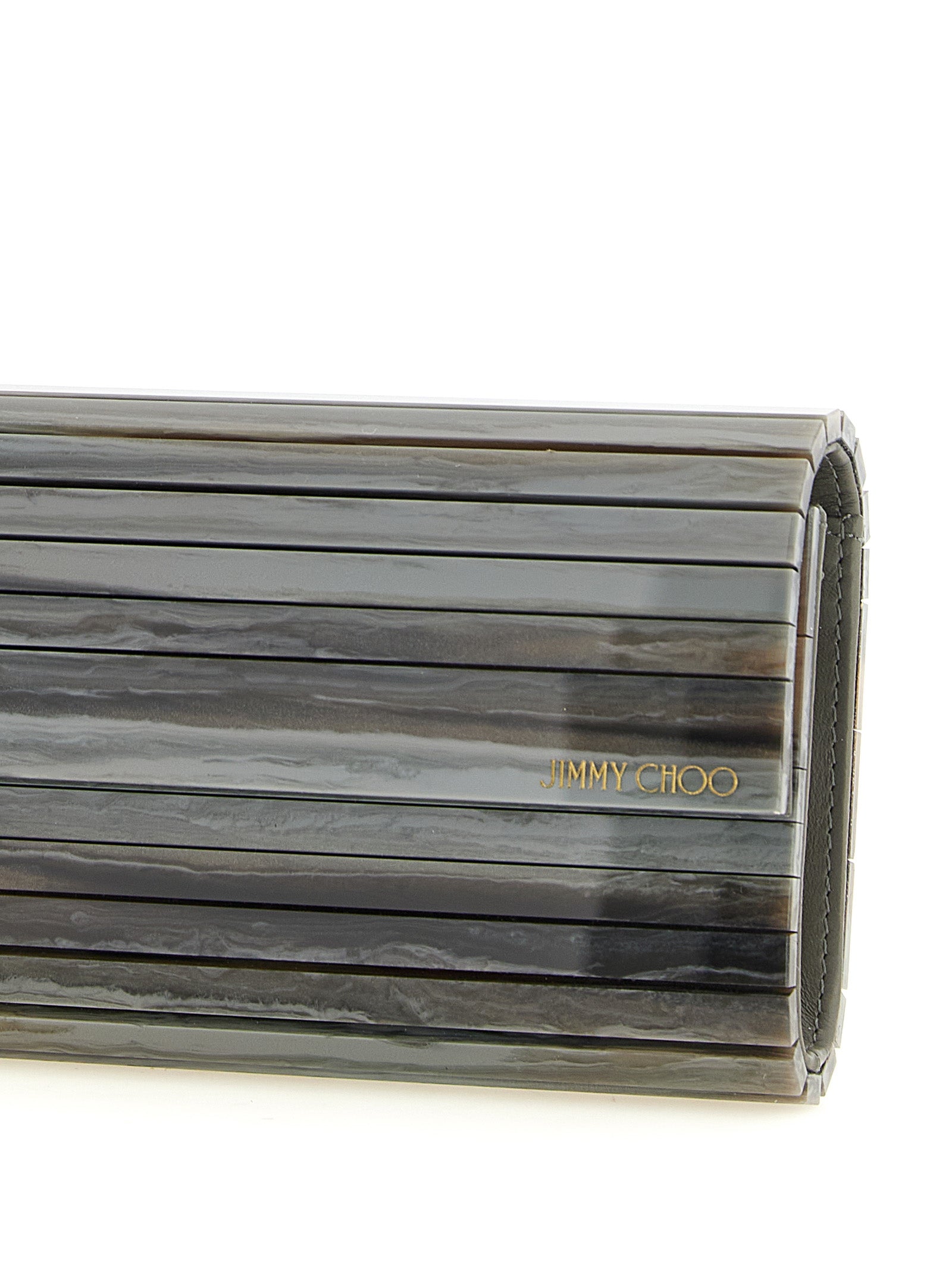 Jimmy Choo Gray Polyester Clutch Bag Jimmy Choo