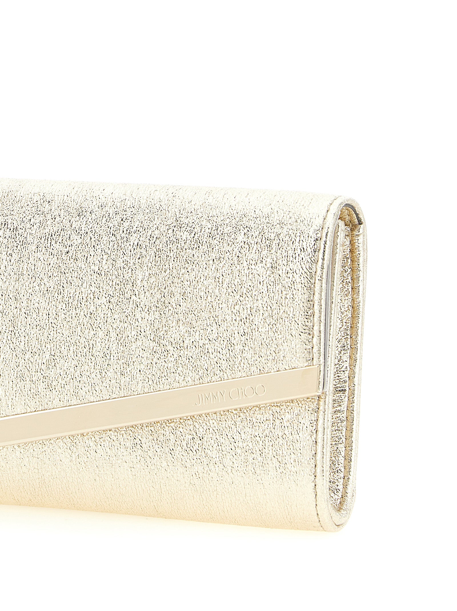 Jimmy Choo Gold Lamb Leather Clutch Bag Jimmy Choo