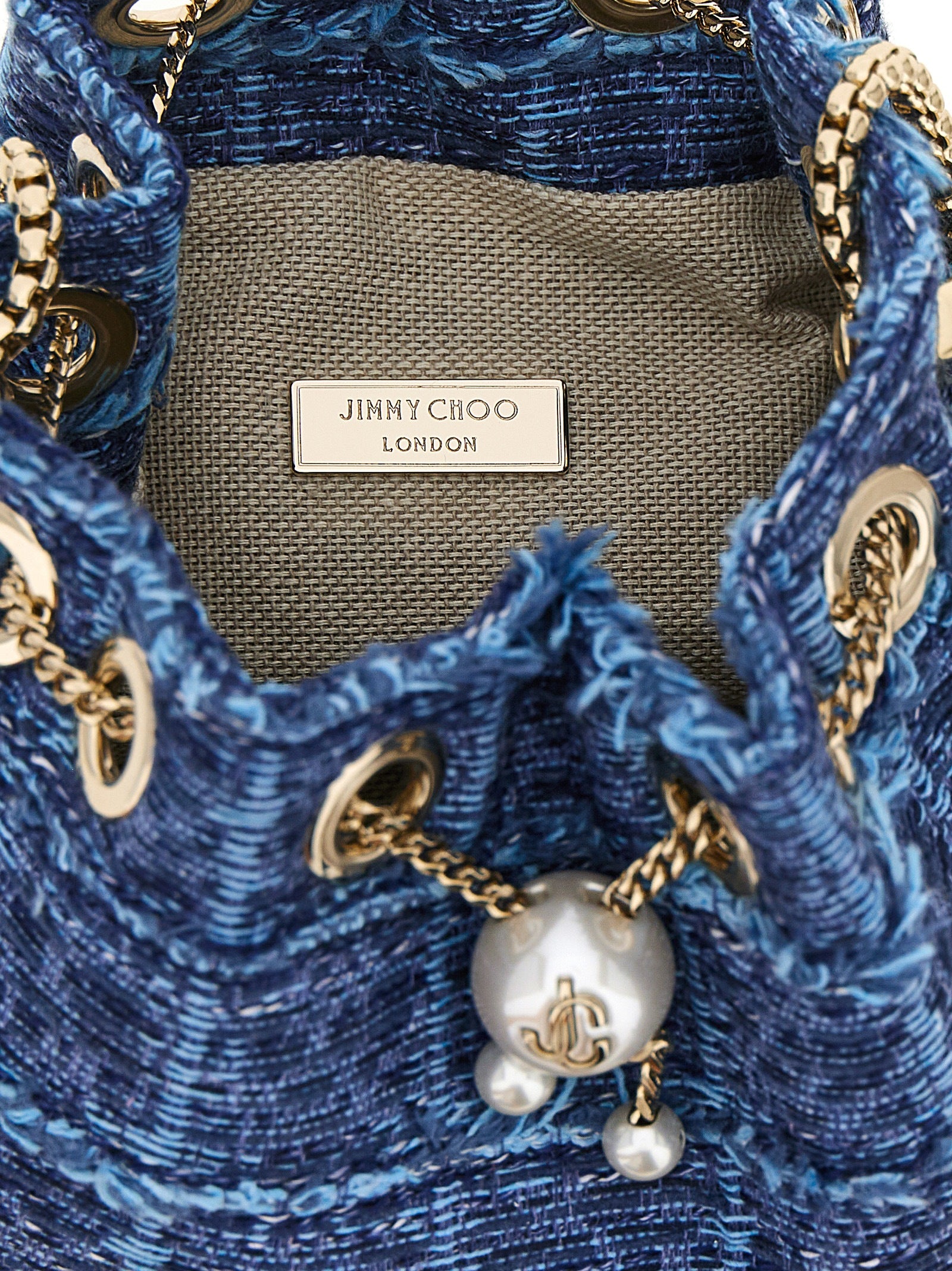 Jimmy Choo Blue Fabric Handbag Jimmy Choo