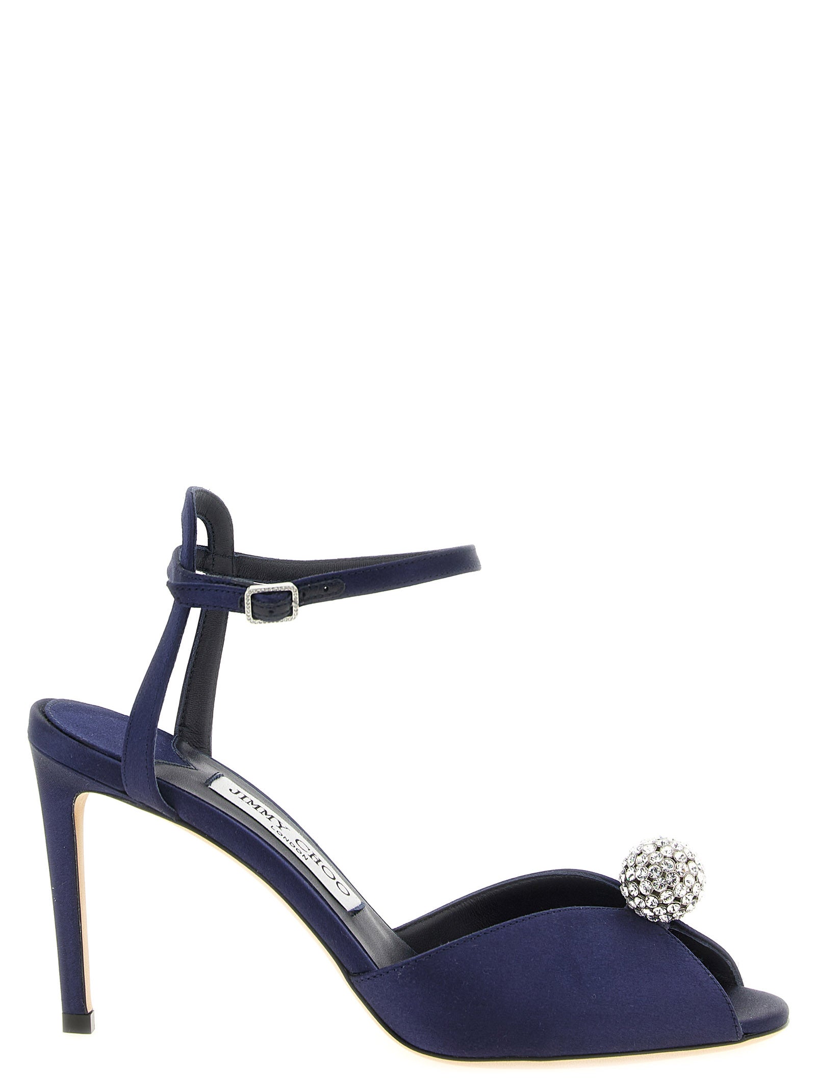 Jimmy Choo Blue Tencel Stiletto Heel Sandals Jimmy Choo