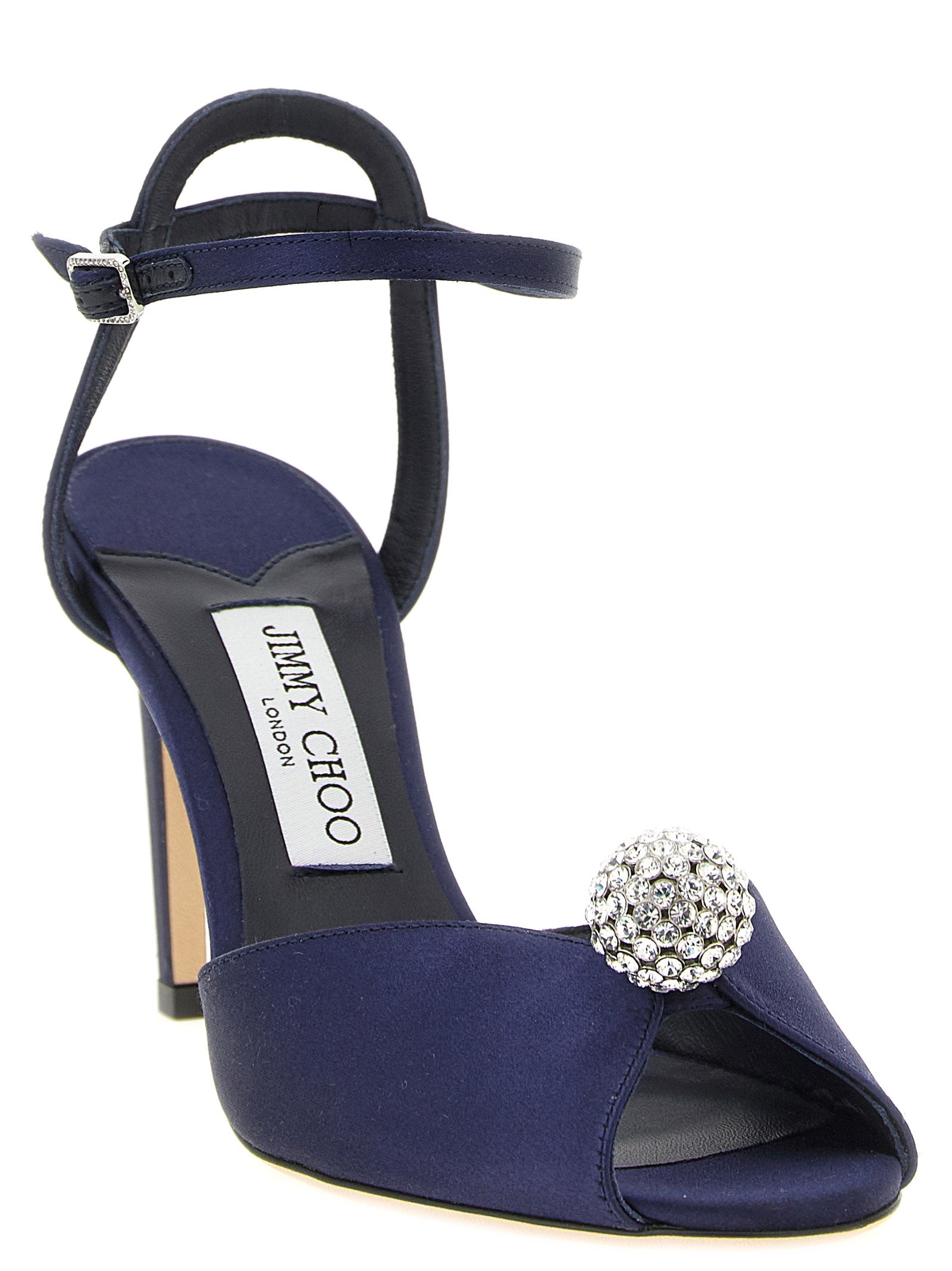 Jimmy Choo Blue Tencel Stiletto Heel Sandals Jimmy Choo
