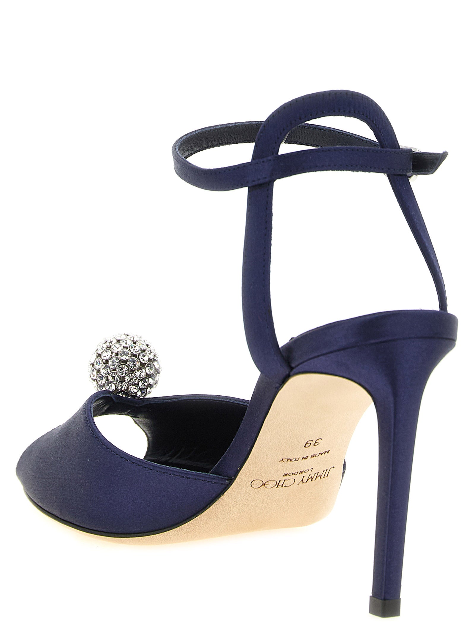 Jimmy Choo Blue Tencel Stiletto Heel Sandals Jimmy Choo