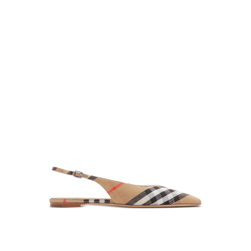 Burberry Brown Fabric Ballet Flats Burberry