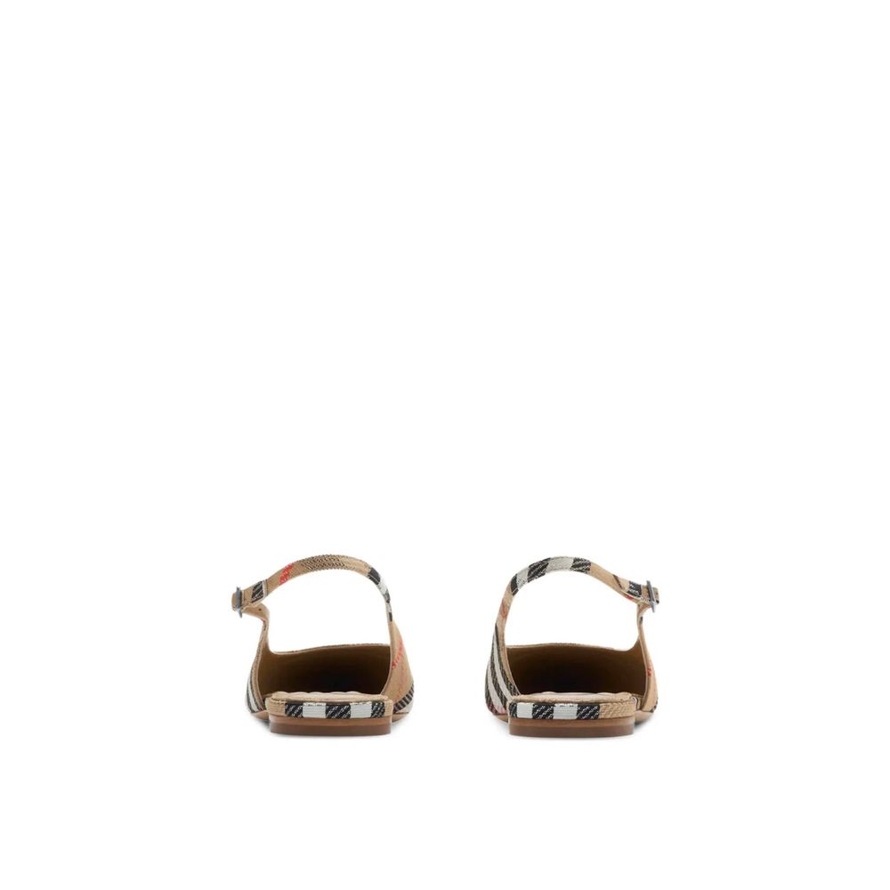 Burberry Brown Fabric Ballet Flats Burberry