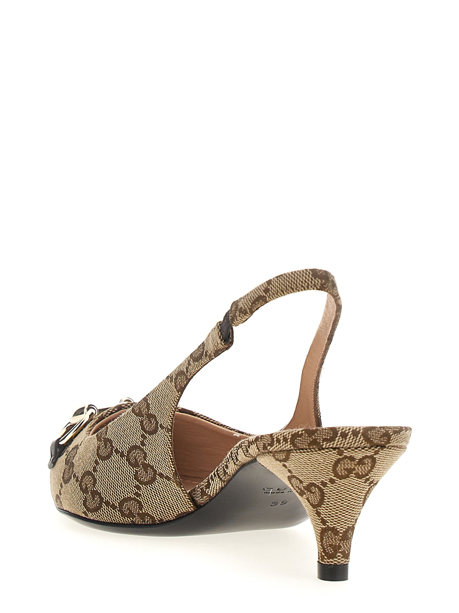 Gucci Beige Polyester Mid Heel Pumps Gucci