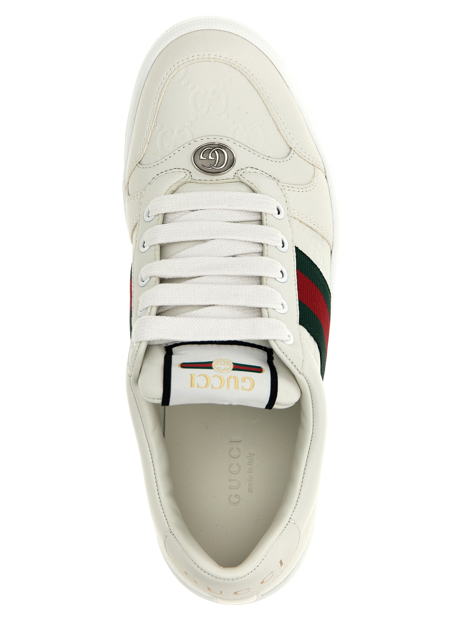 Gucci White Lamb Leather Low Top Sneakers Gucci