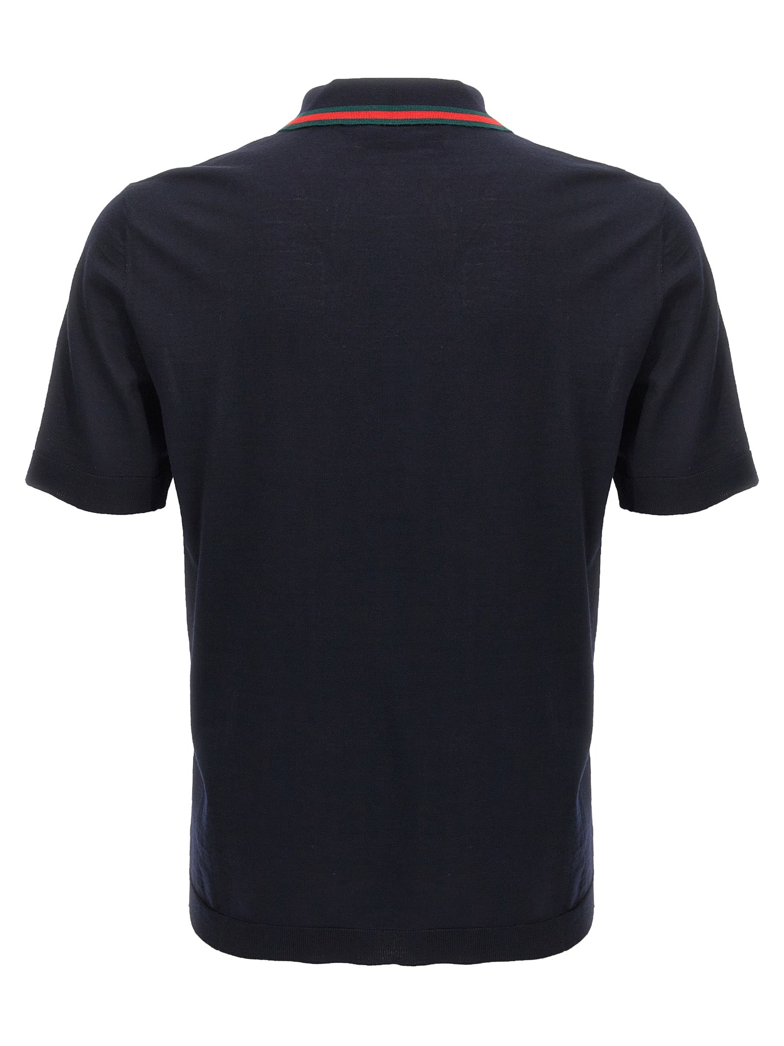 Gucci Blue Wool Polo Shirt Gucci