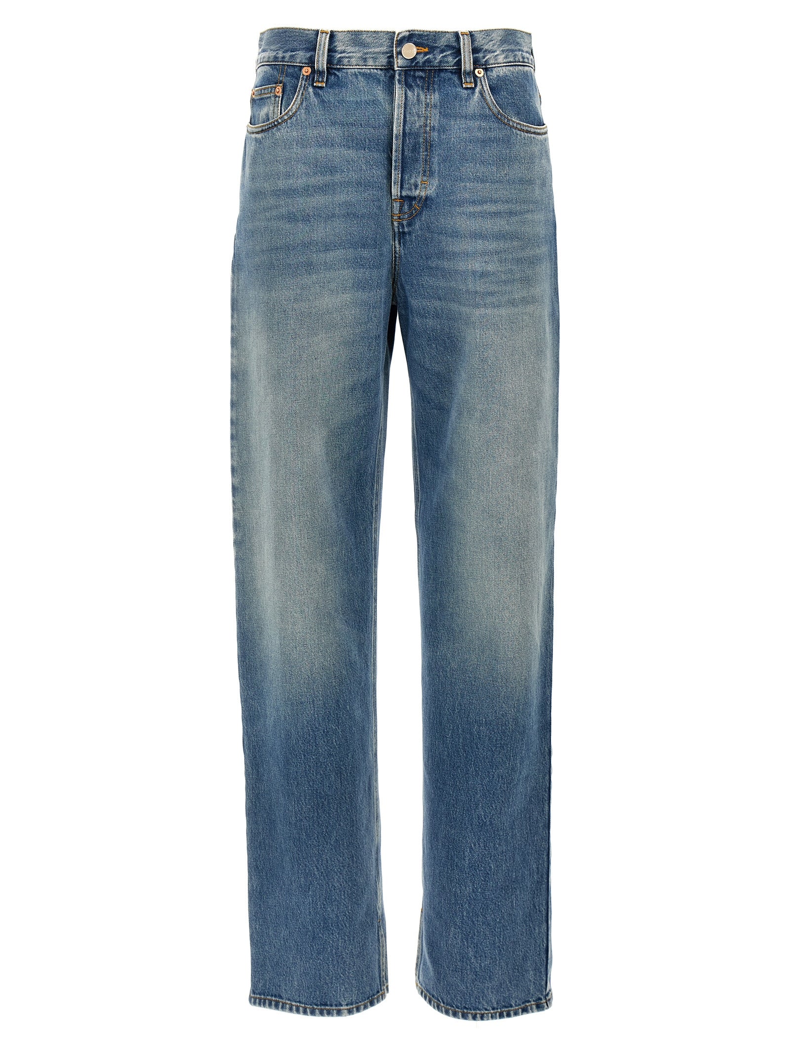 Gucci Blue Cotton Boyfriend Jeans Gucci