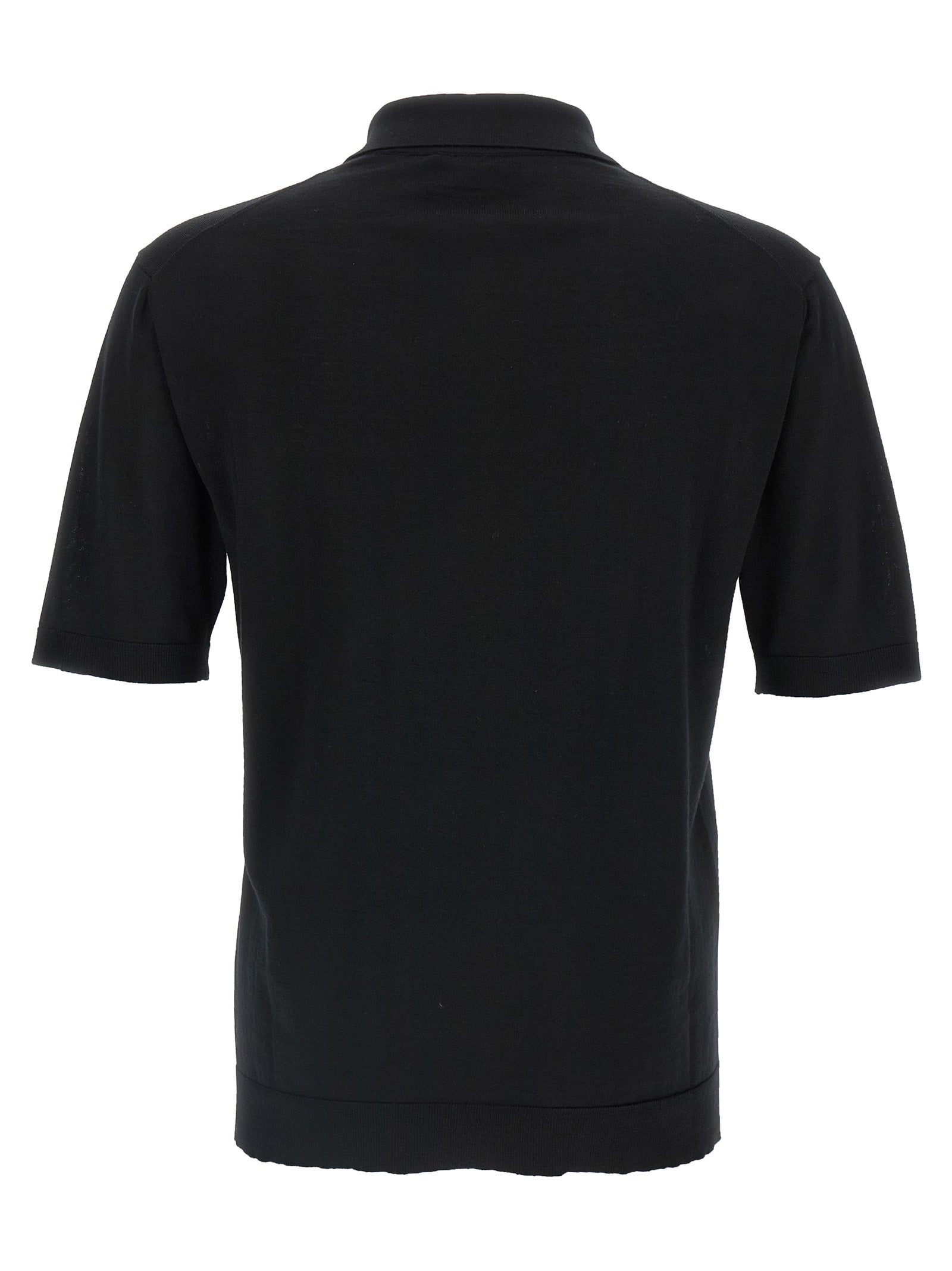 Gucci Black Wool Polo Shirt Gucci