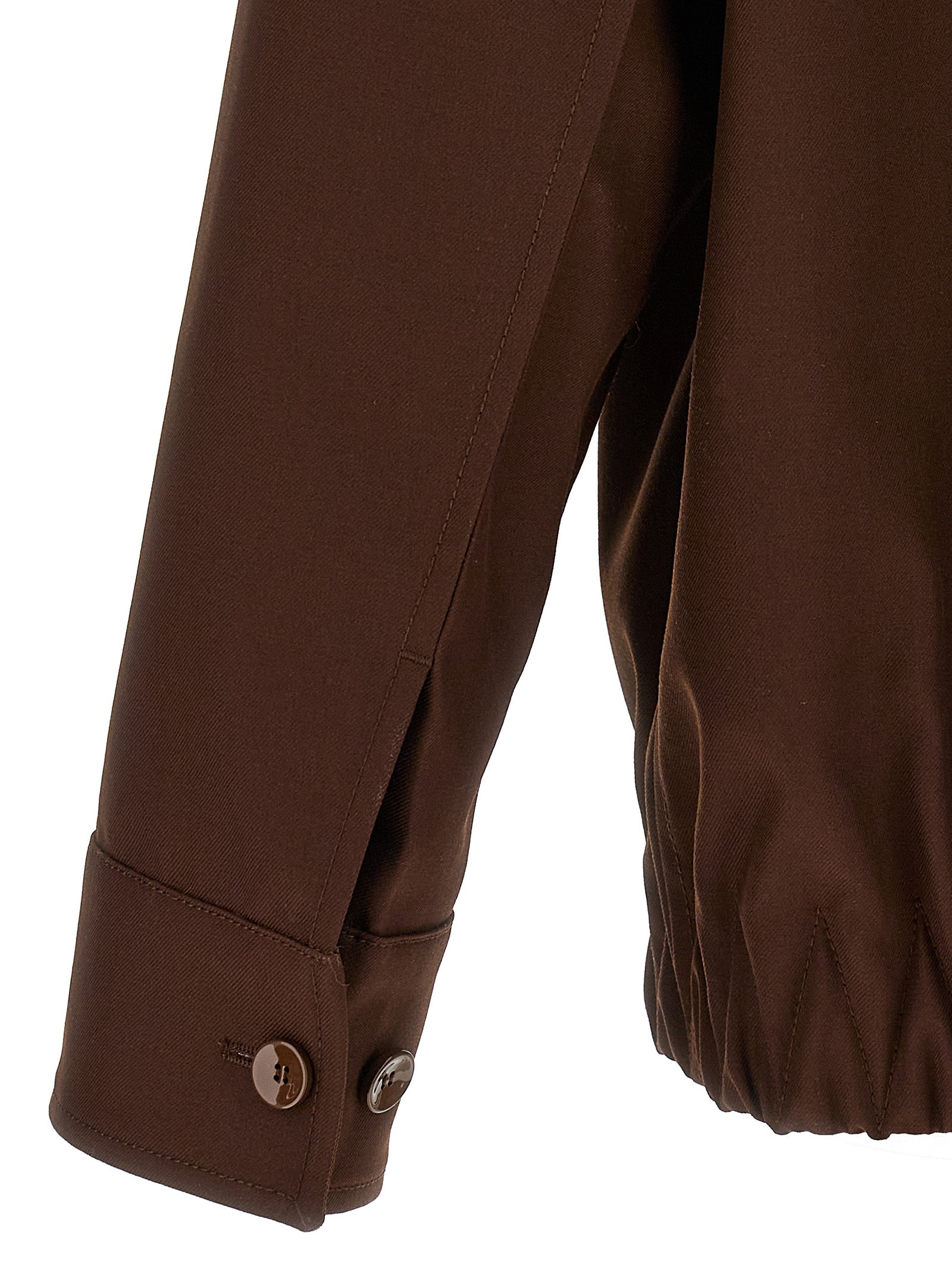 Gucci Brown Wool Full-Length Jacket Gucci