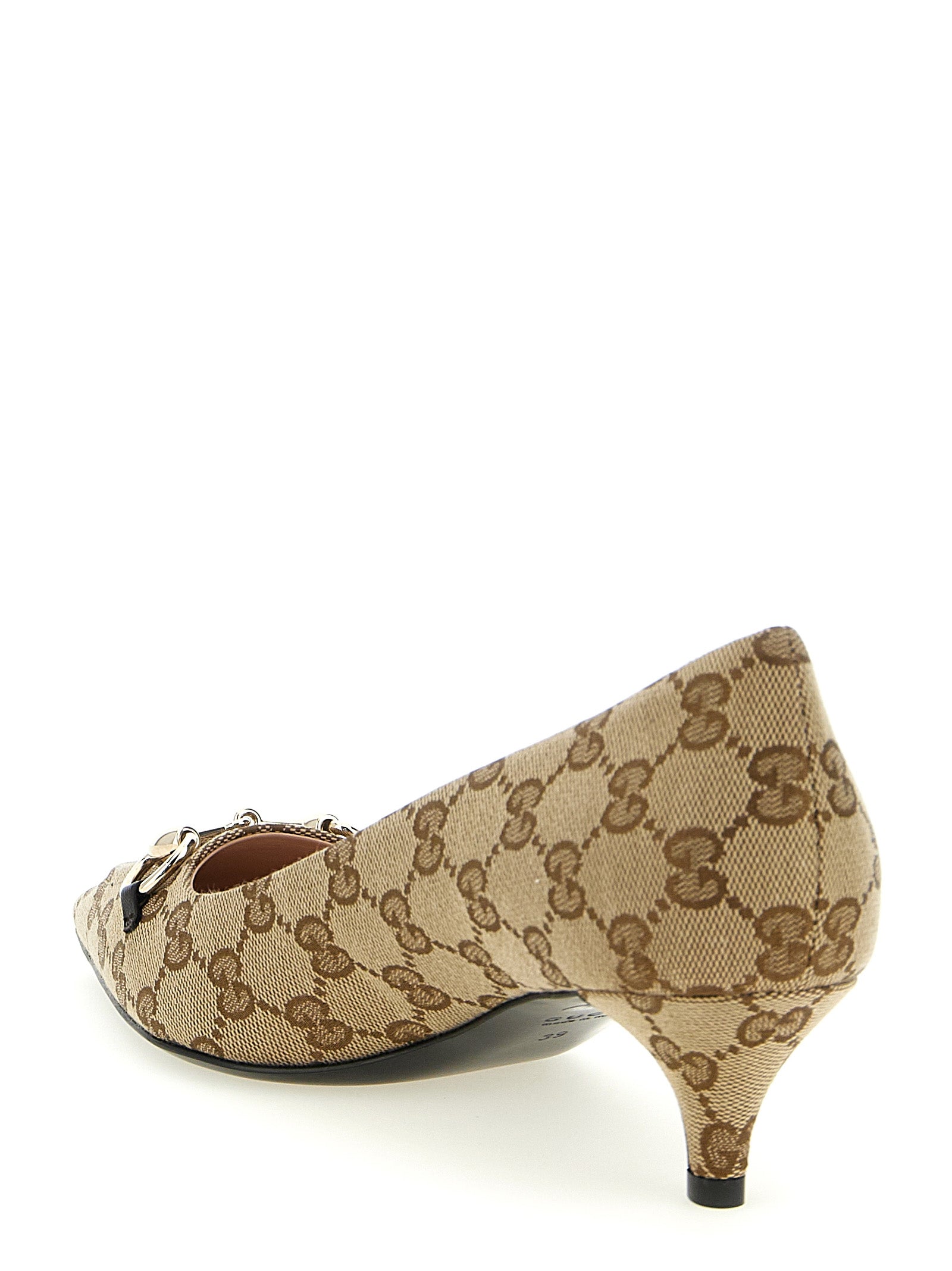 Gucci Beige Polyester Mid Heel Pumps Gucci