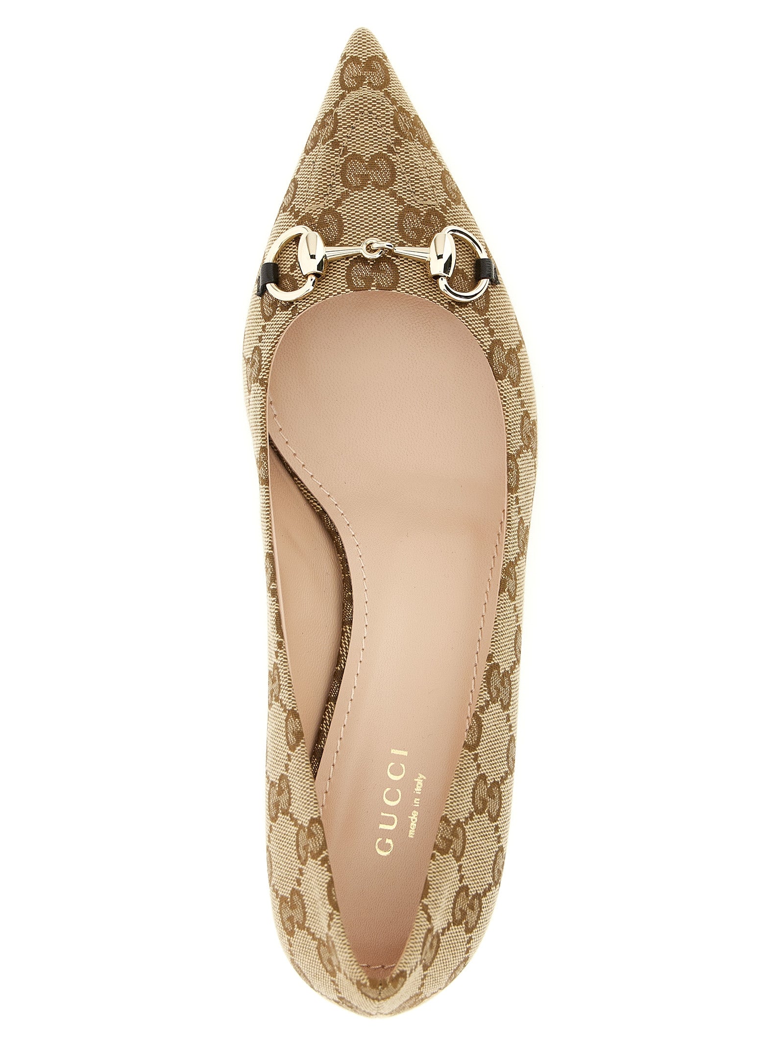 Gucci Beige Polyester Mid Heel Pumps Gucci