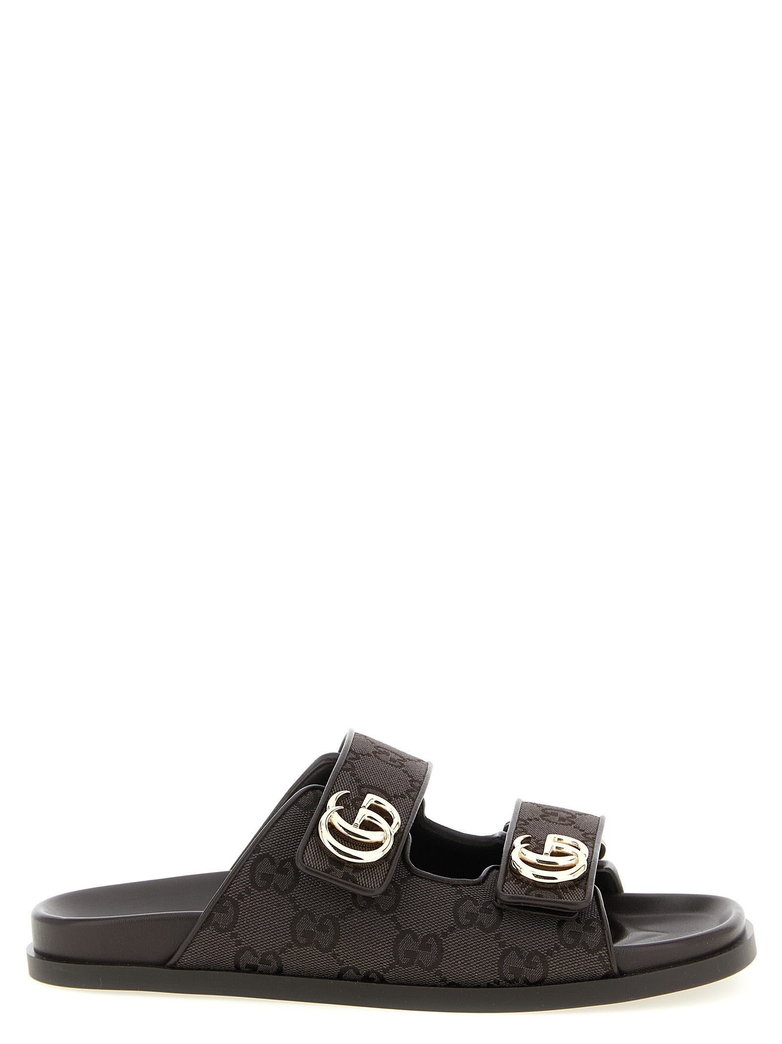 Gucci Brown Cotton Slides Gucci
