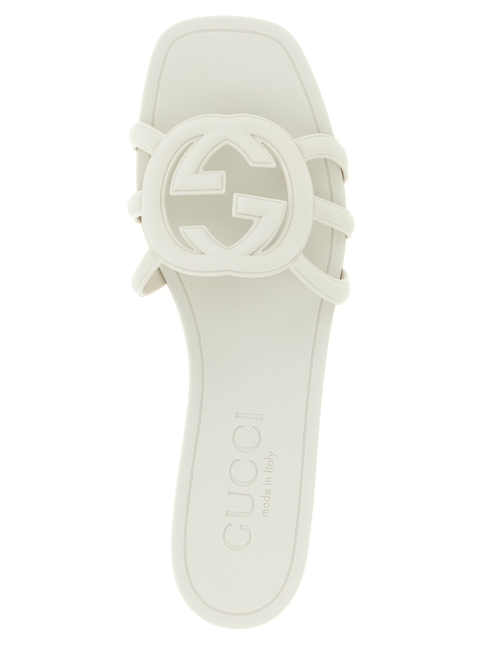 Gucci Gray Rubber Slides Gucci