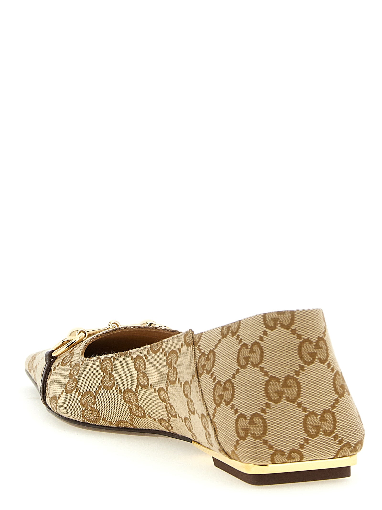 Gucci Beige Polyester Ballet Flats Gucci