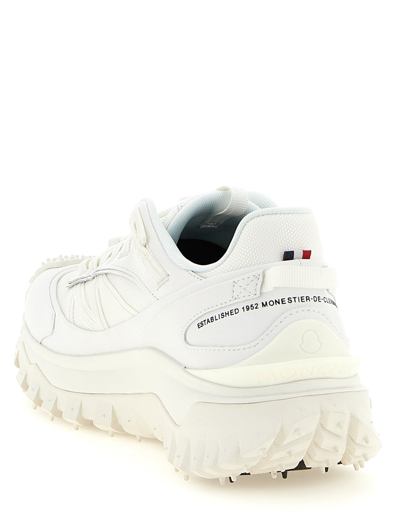 Moncler White Leather Athletic Sneakers Moncler
