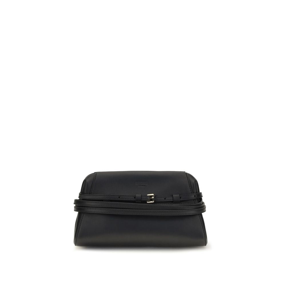 Moschino Black Goatskin Shoulder Bag Moschino