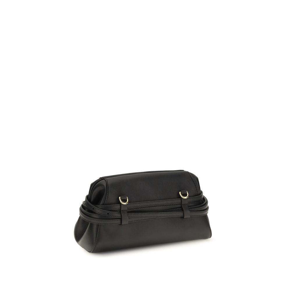 Moschino Black Goatskin Shoulder Bag Moschino