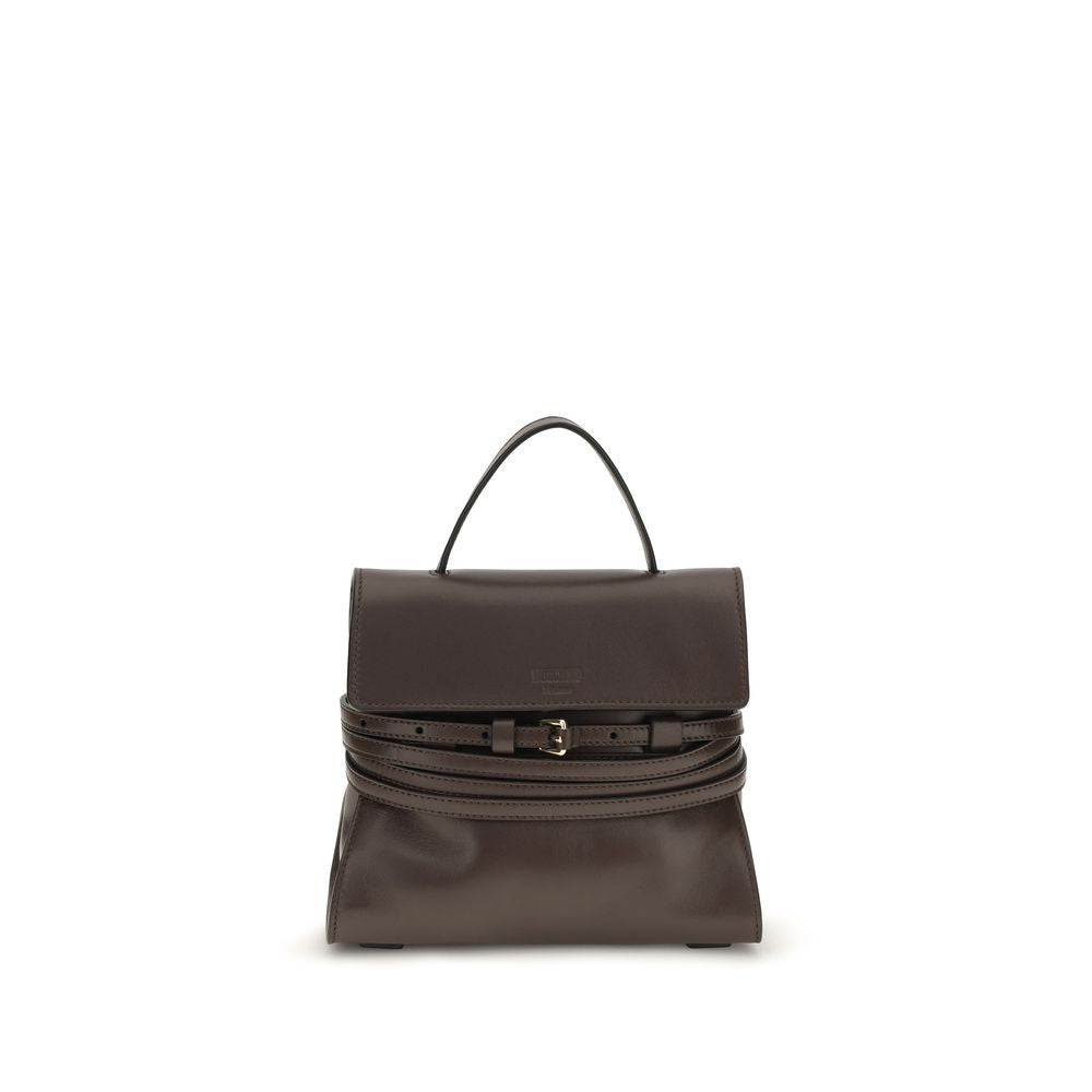 Moschino Brown Goatskin Shoulder Bag Moschino