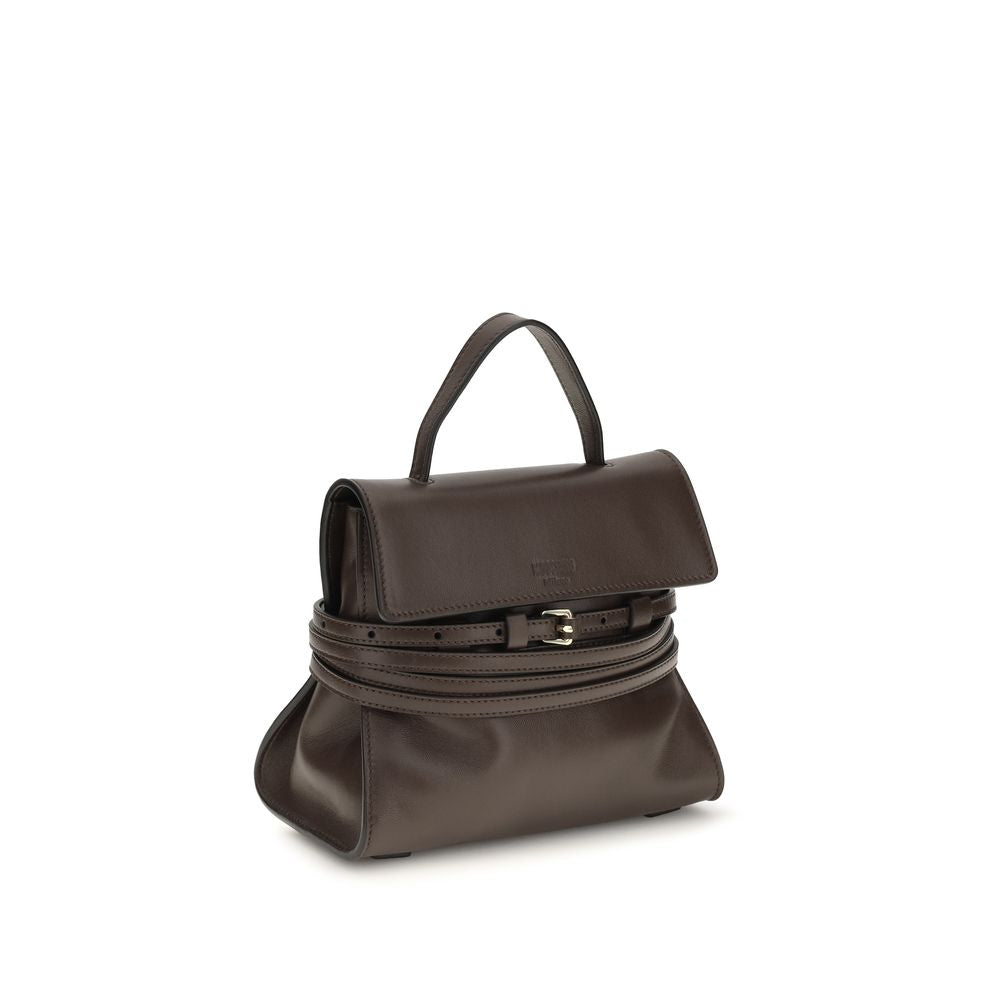 Moschino Brown Goatskin Shoulder Bag Moschino