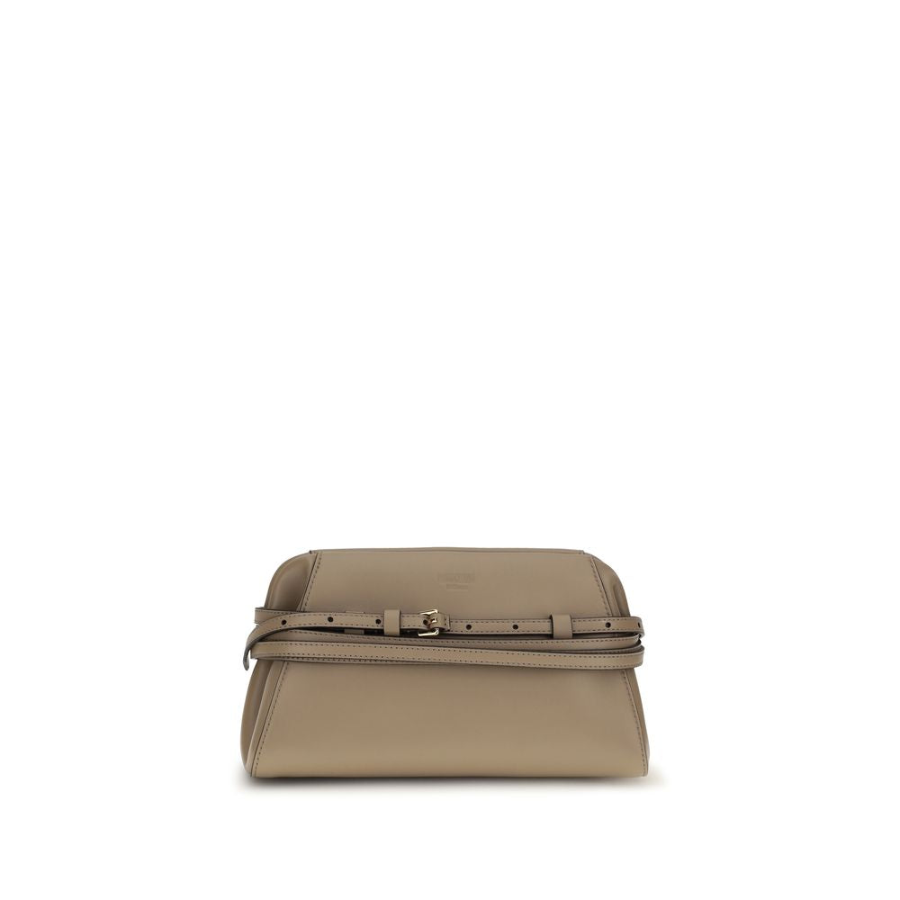 Moschino Beige Goatskin Shoulder Bag Moschino