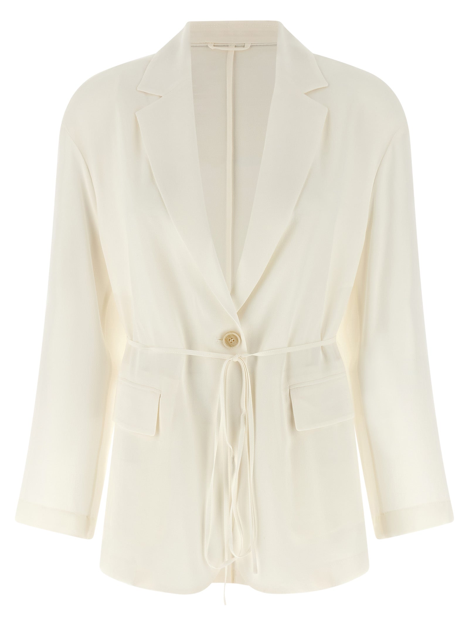Brunello Cucinelli Beige Silk Blazer Brunello Cucinelli