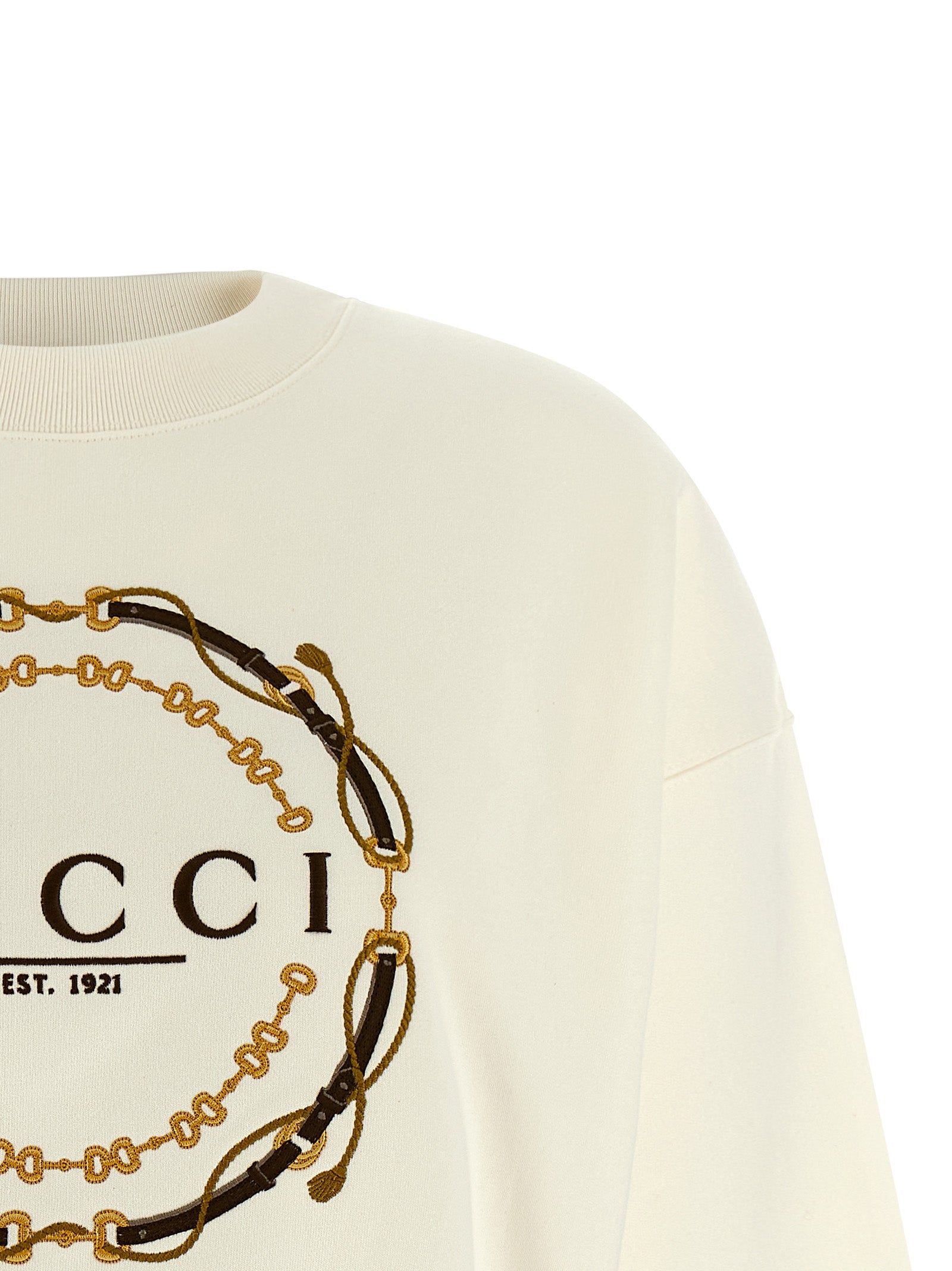 Gucci White Cotton Sweatshirt Gucci