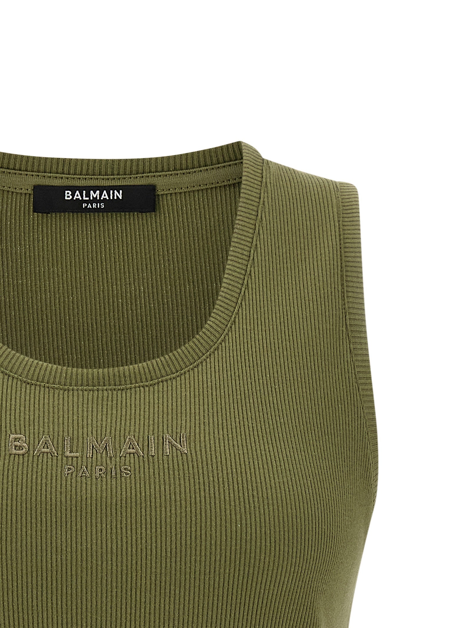 Balmain Bicolor Cotton Sleeveles T-Shirt Balmain
