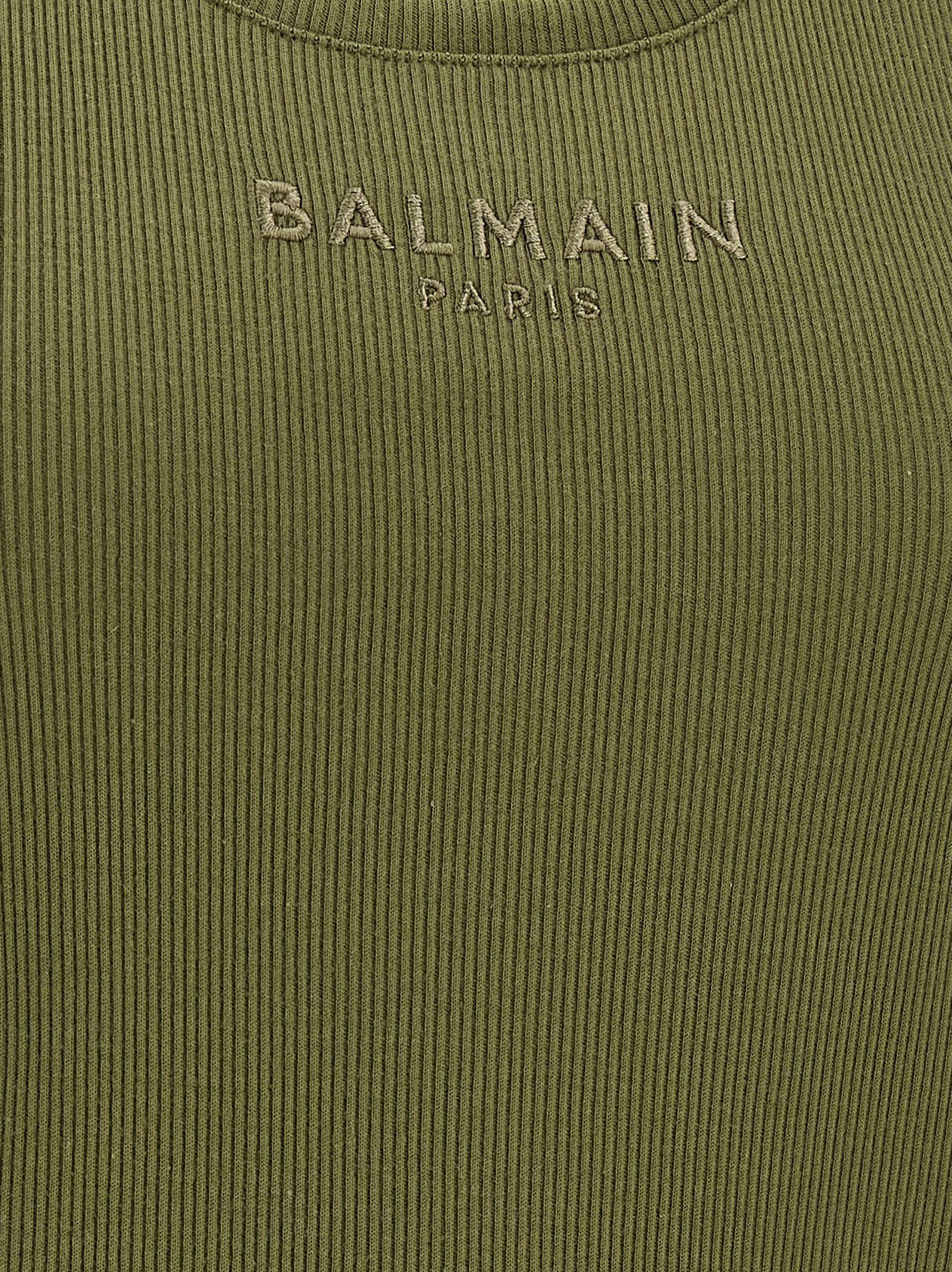 Balmain Bicolor Cotton Sleeveles T-Shirt Balmain