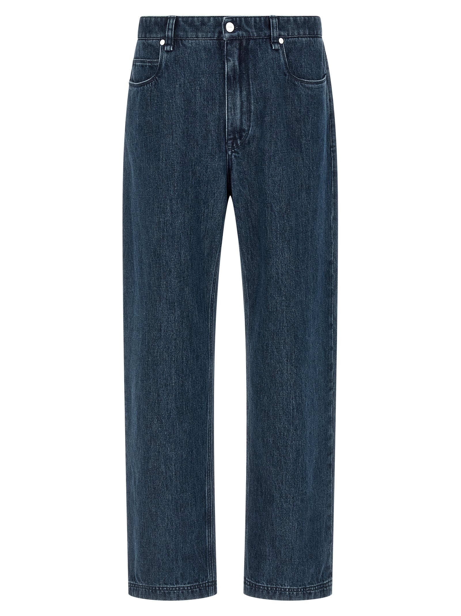 Fendi Blue Cotton Flared Jeans Fendi
