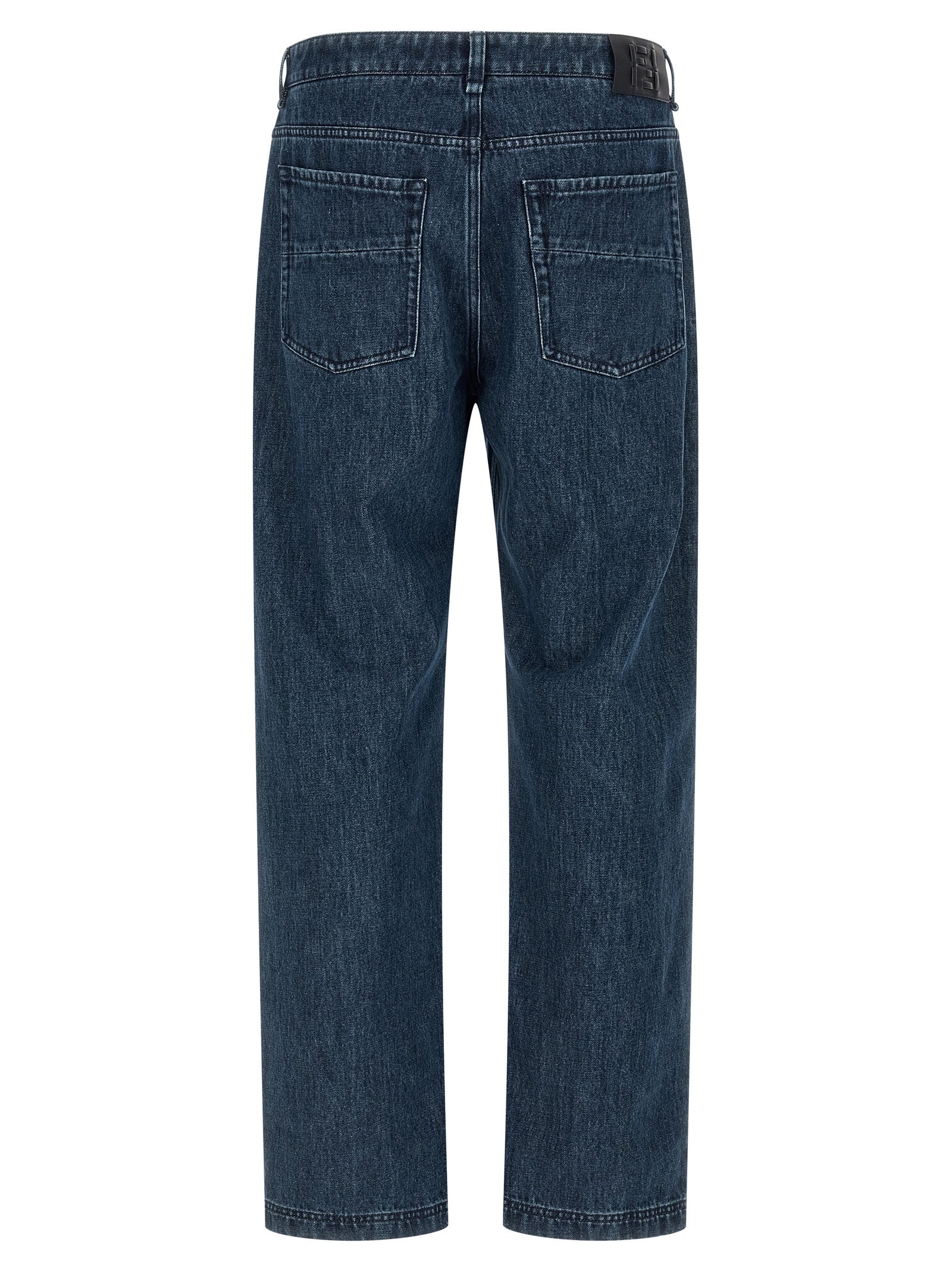 Fendi Blue Cotton Flared Jeans Fendi