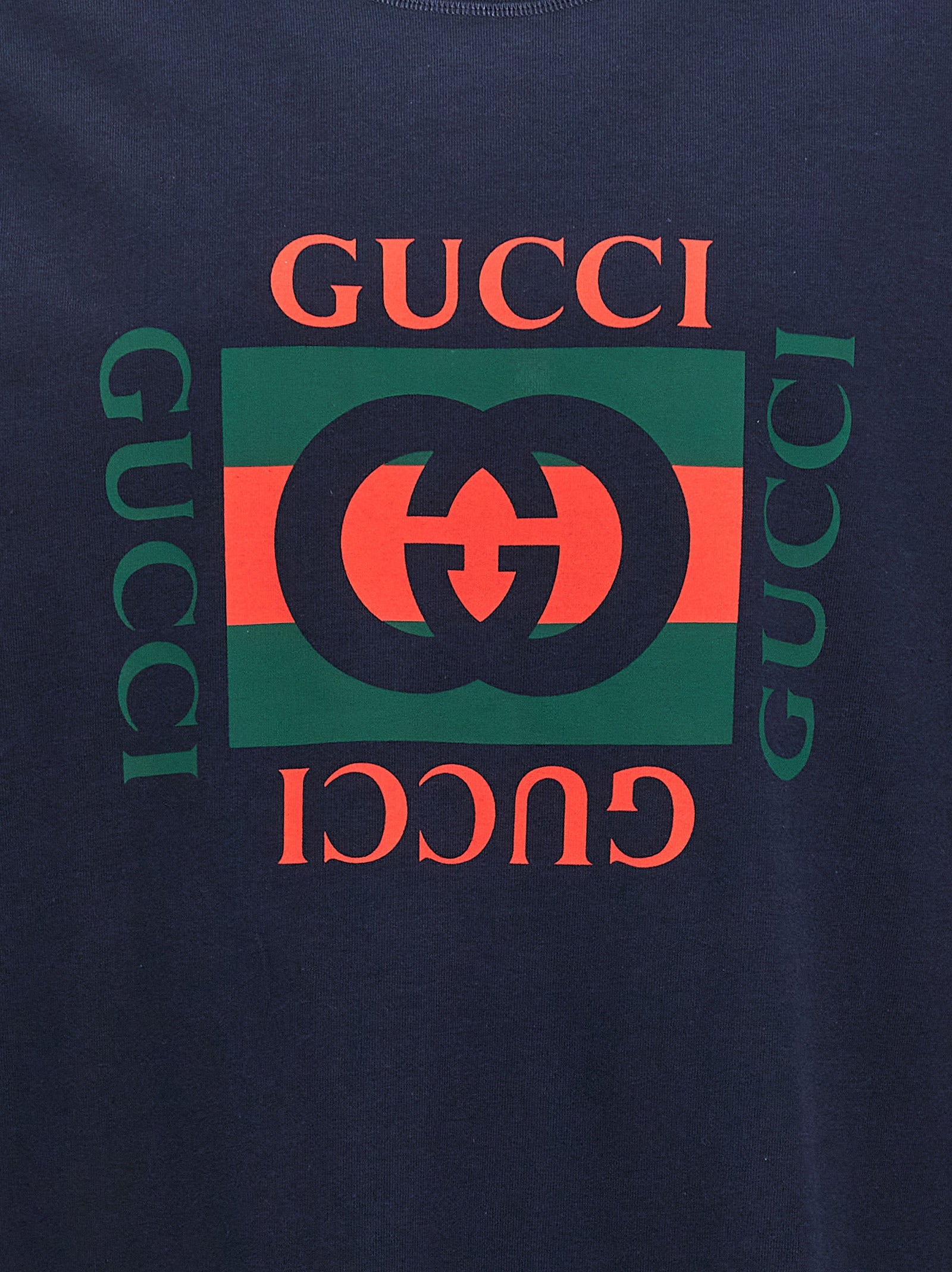 Gucci Blue Cotton T-Shirt Gucci