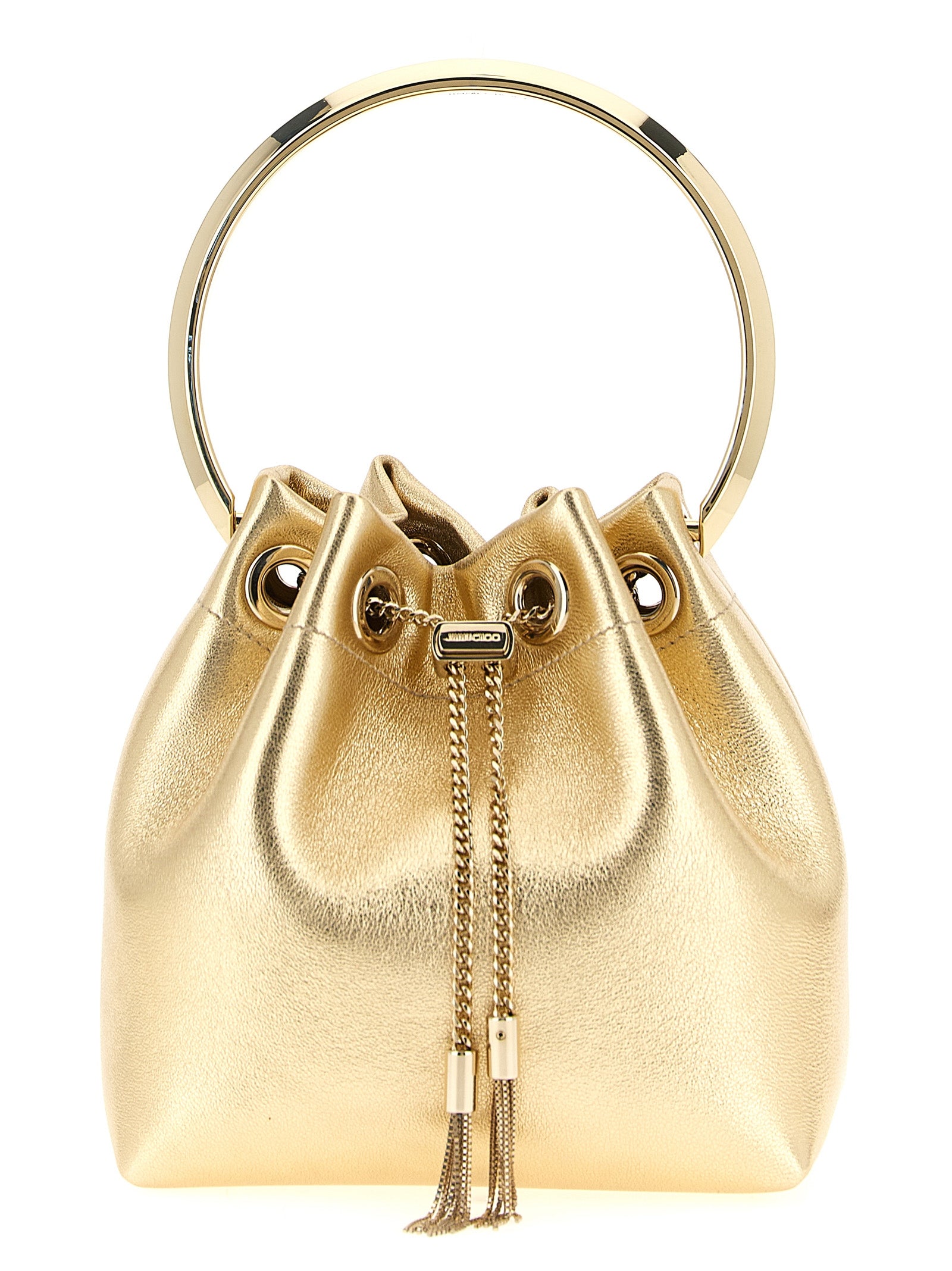 Jimmy Choo Gold Lamb Leather Handbag Jimmy Choo