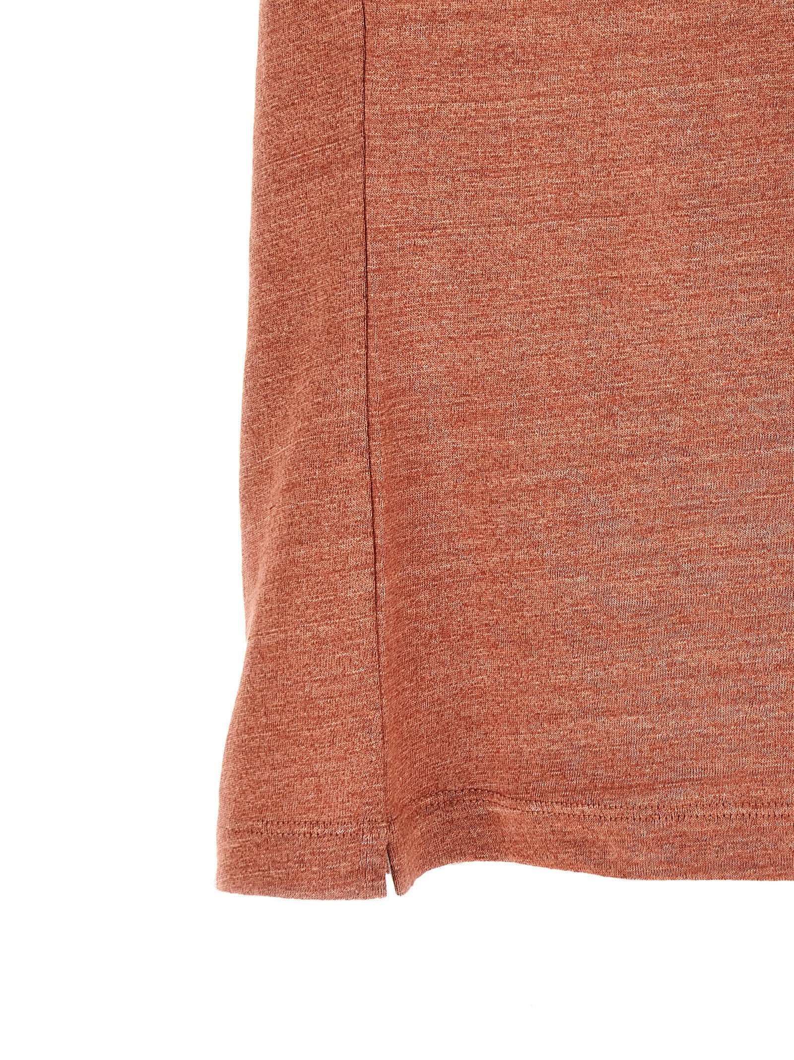 Brunello Cucinelli Orange Linen Polo Shirt Brunello Cucinelli