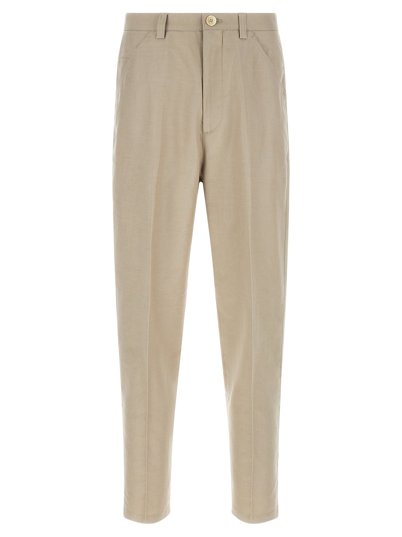 Brunello Cucinelli Brown Cotton Casual Pants Brunello Cucinelli