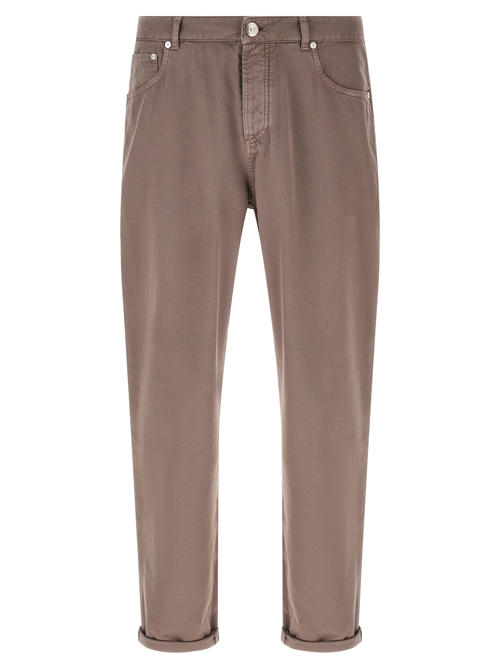 Brunello Cucinelli Brown Cotton Casual Pants Brunello Cucinelli