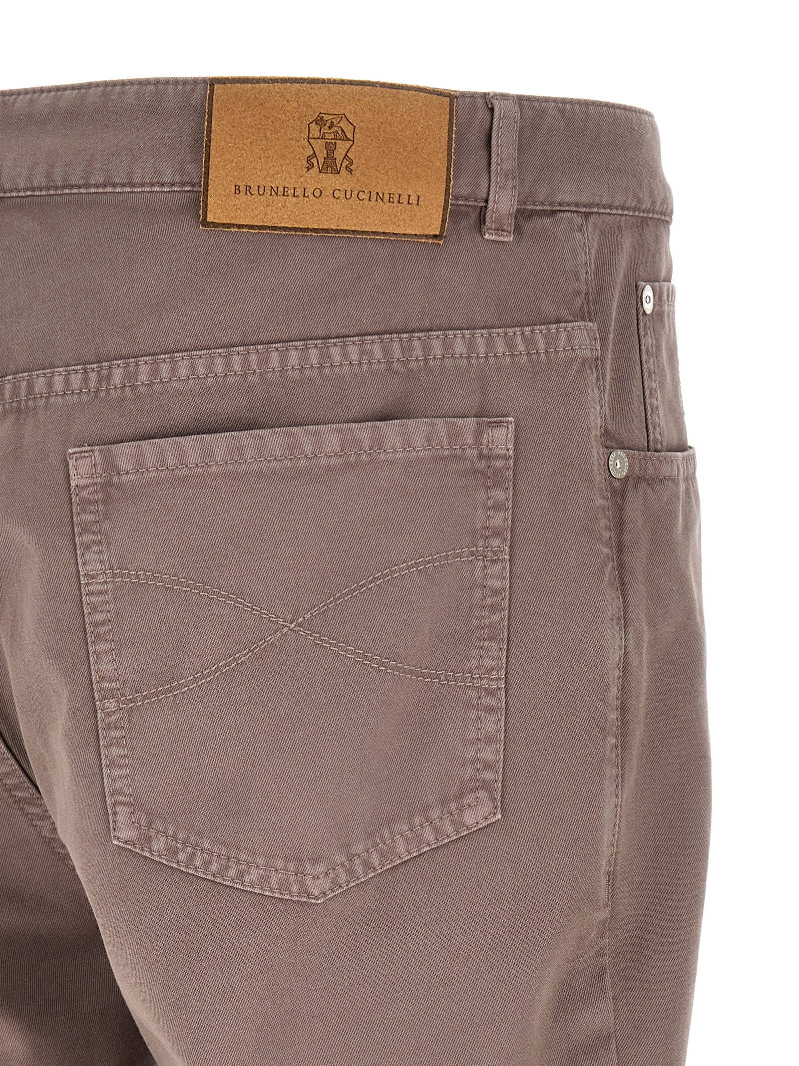 Brunello Cucinelli Brown Cotton Casual Pants Brunello Cucinelli