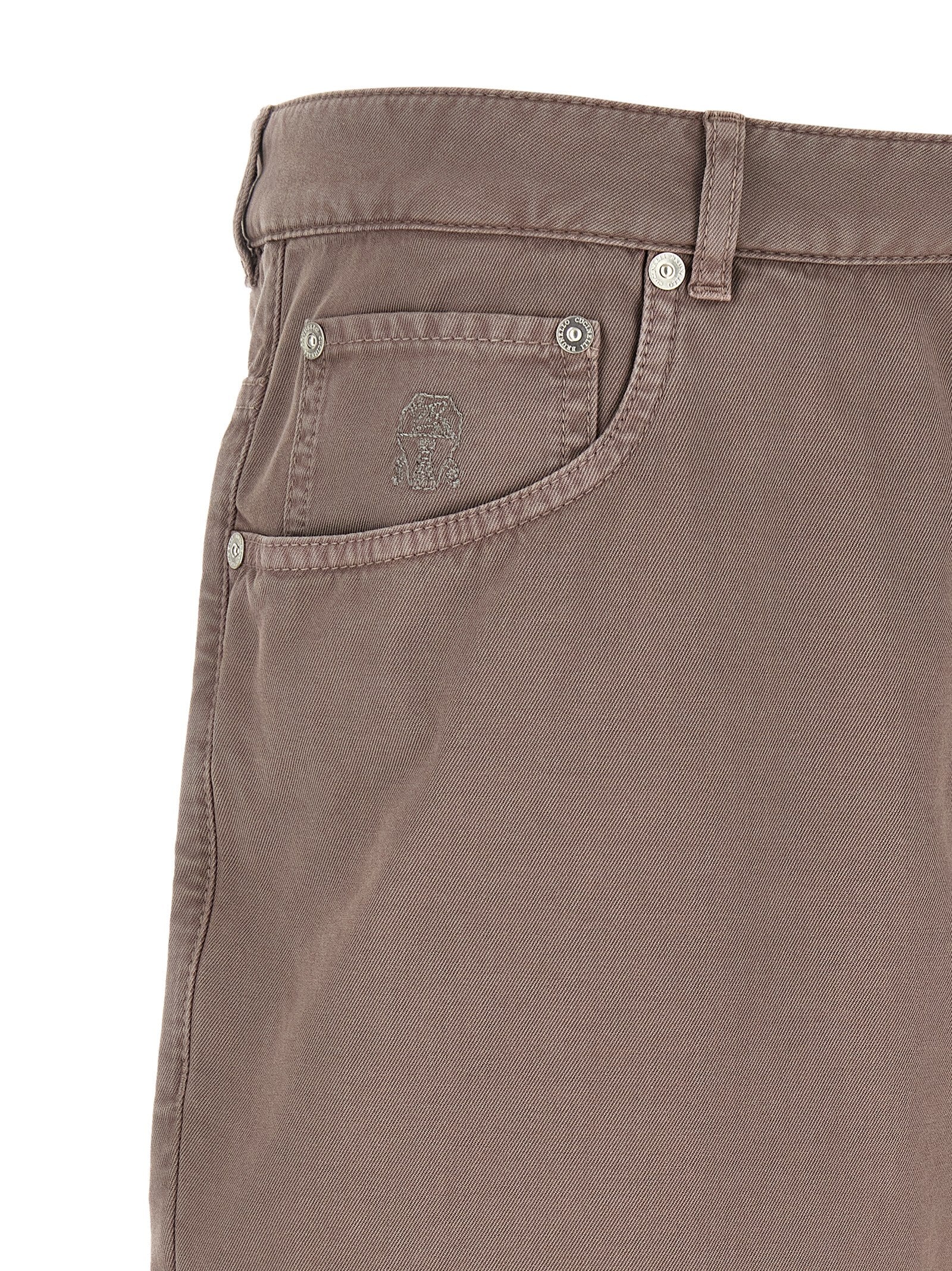 Brunello Cucinelli Brown Cotton Casual Pants Brunello Cucinelli