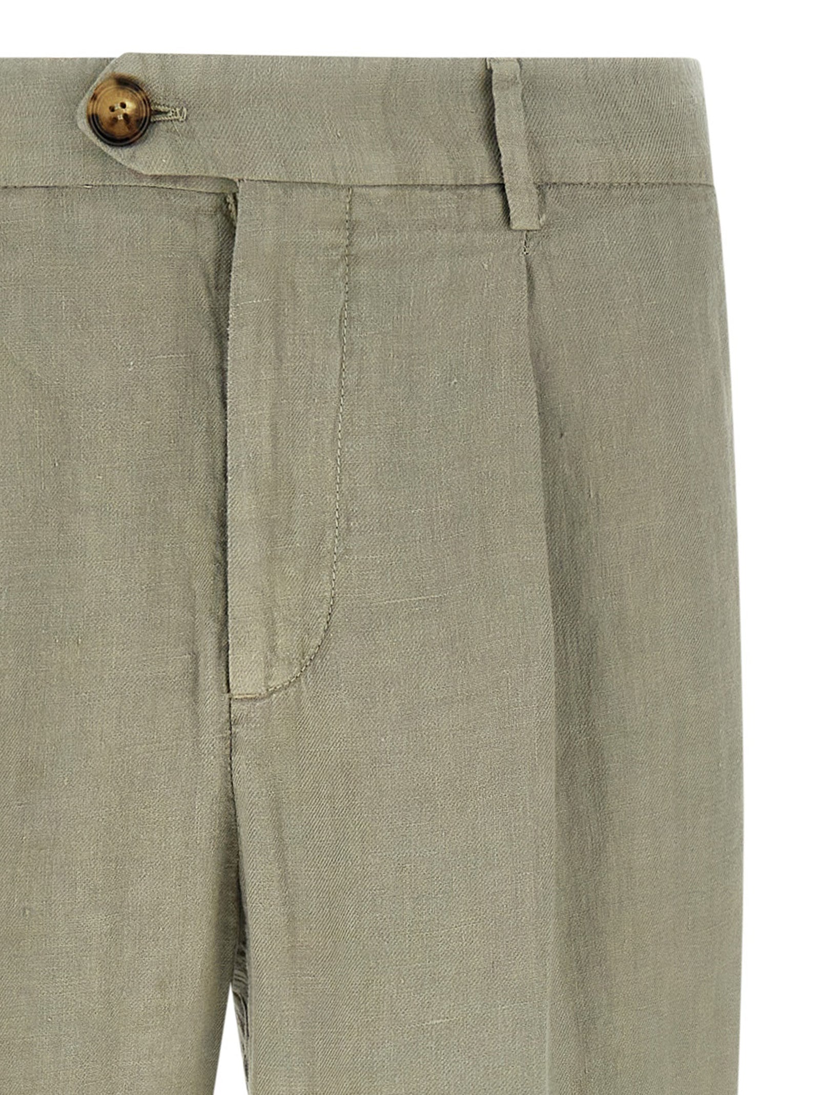 Brunello Cucinelli Bicolor Linen Casual Pants Brunello Cucinelli