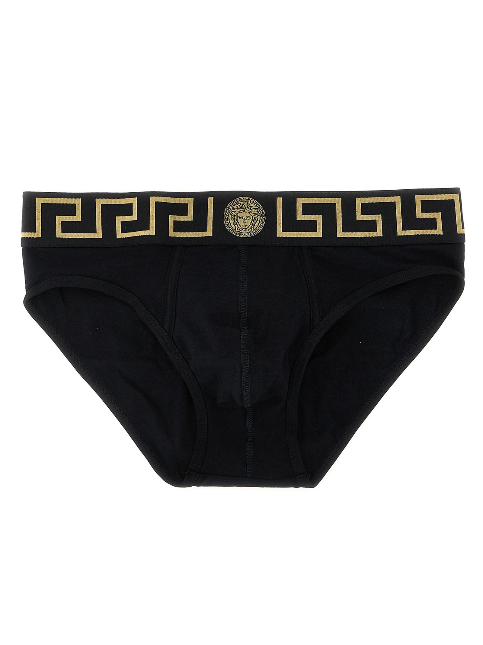 Versace Black Cotton Briefs Versace