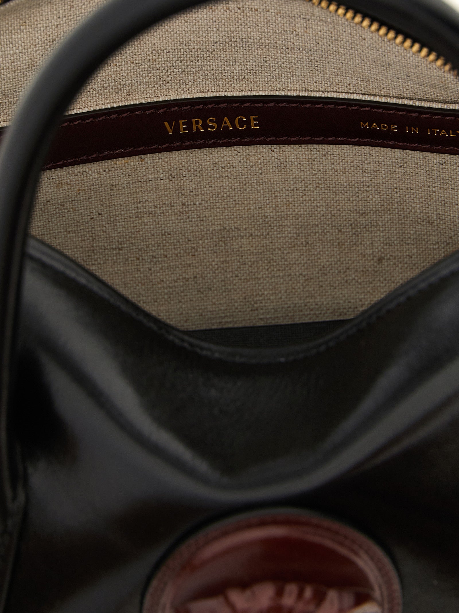 Versace Black Calfskin Handbag Versace