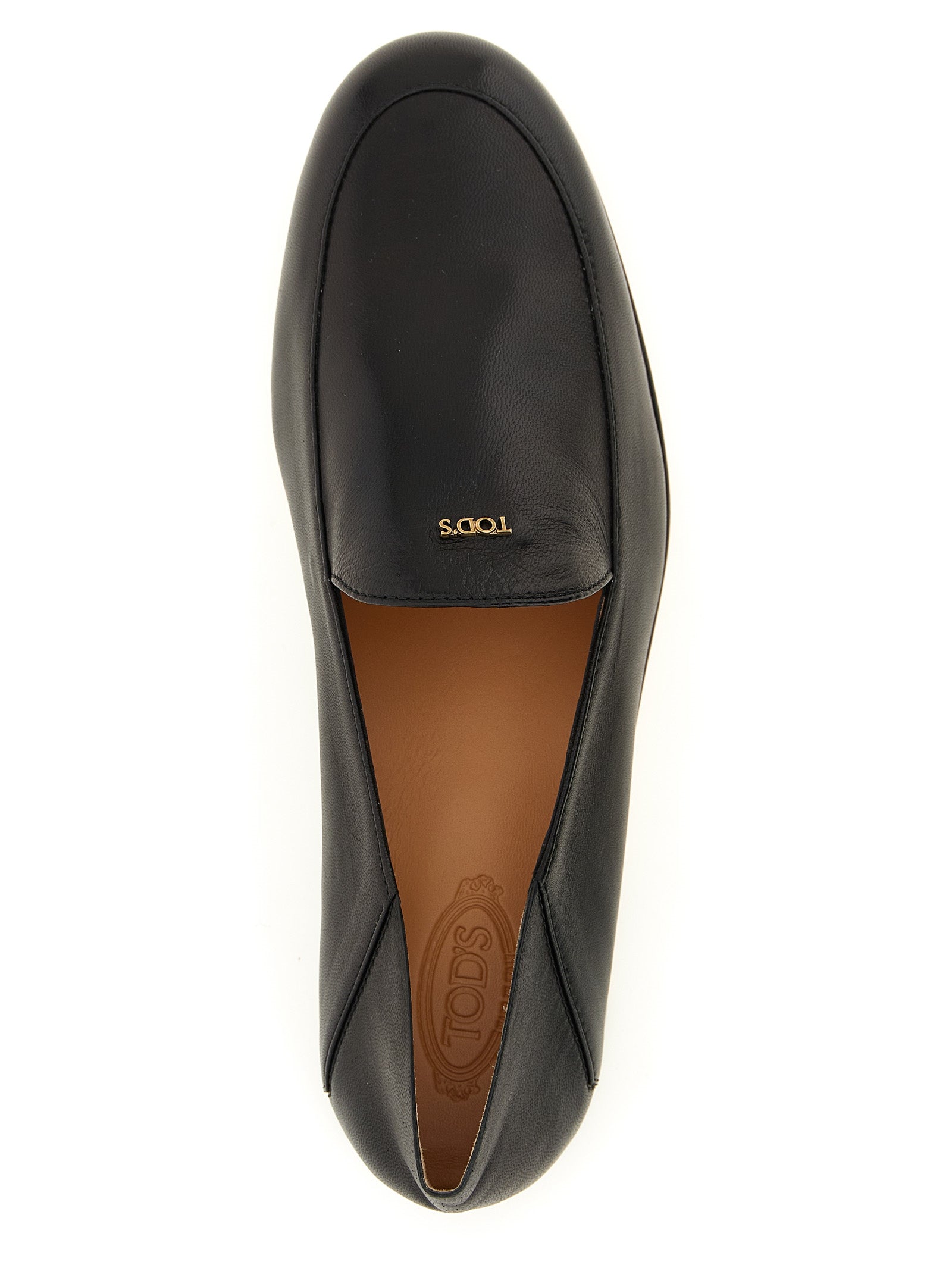 Tod's Black Lamb Leather Slip-On Loafers Tod's