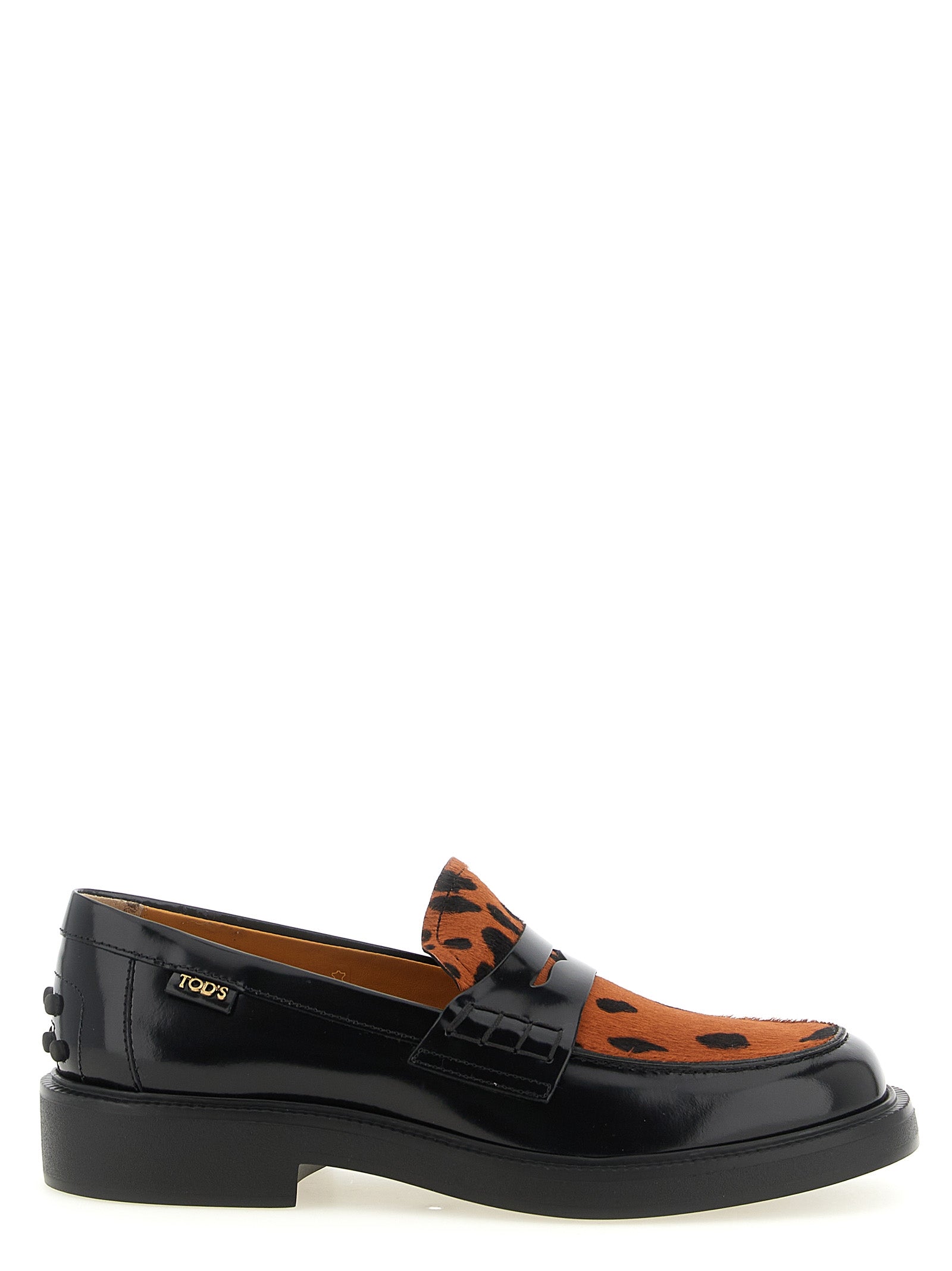 Tod's Black Calfskin Slip-On Loafers Tod's